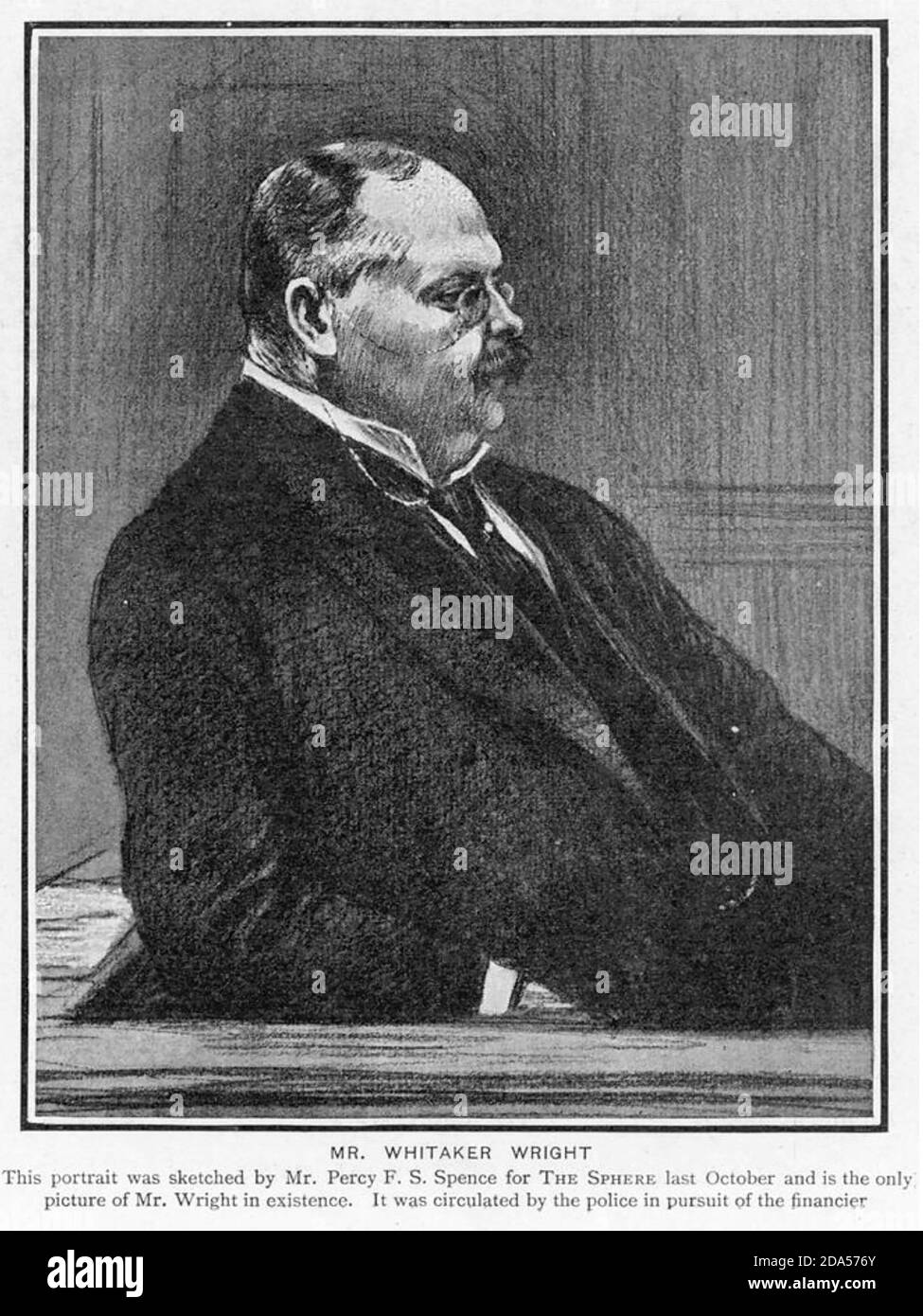 WHITAKER WRIGHT (1846-1904) Ingénieur minier et promoteur d'entreprise qui s'est engagé suicide après sa condamnation pour fraude Banque D'Images