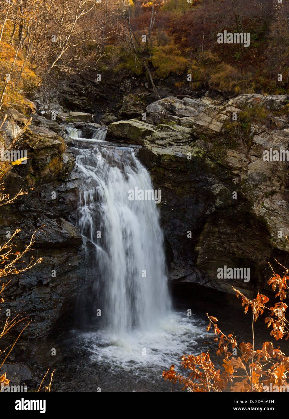 Les chutes de Falloch, West Highland Way, près de Crianlarich, Écosse Banque D'Images
