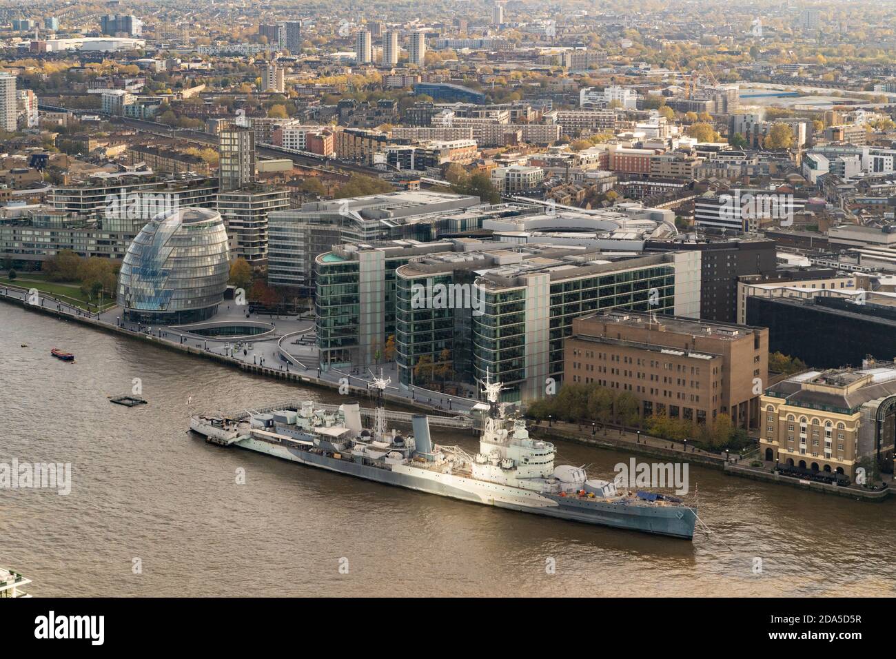 Hôtel de ville, More London, HMS Belfast Banque D'Images