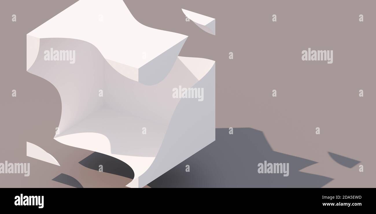 illustration du rendu 3d de l'arrière-plan de la conception de forme géométrique abstraite Banque D'Images