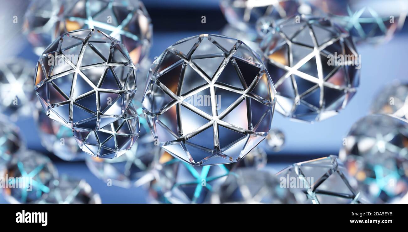 technologie objet métallique futuriste rendu 3d illustration fond d'écran Banque D'Images