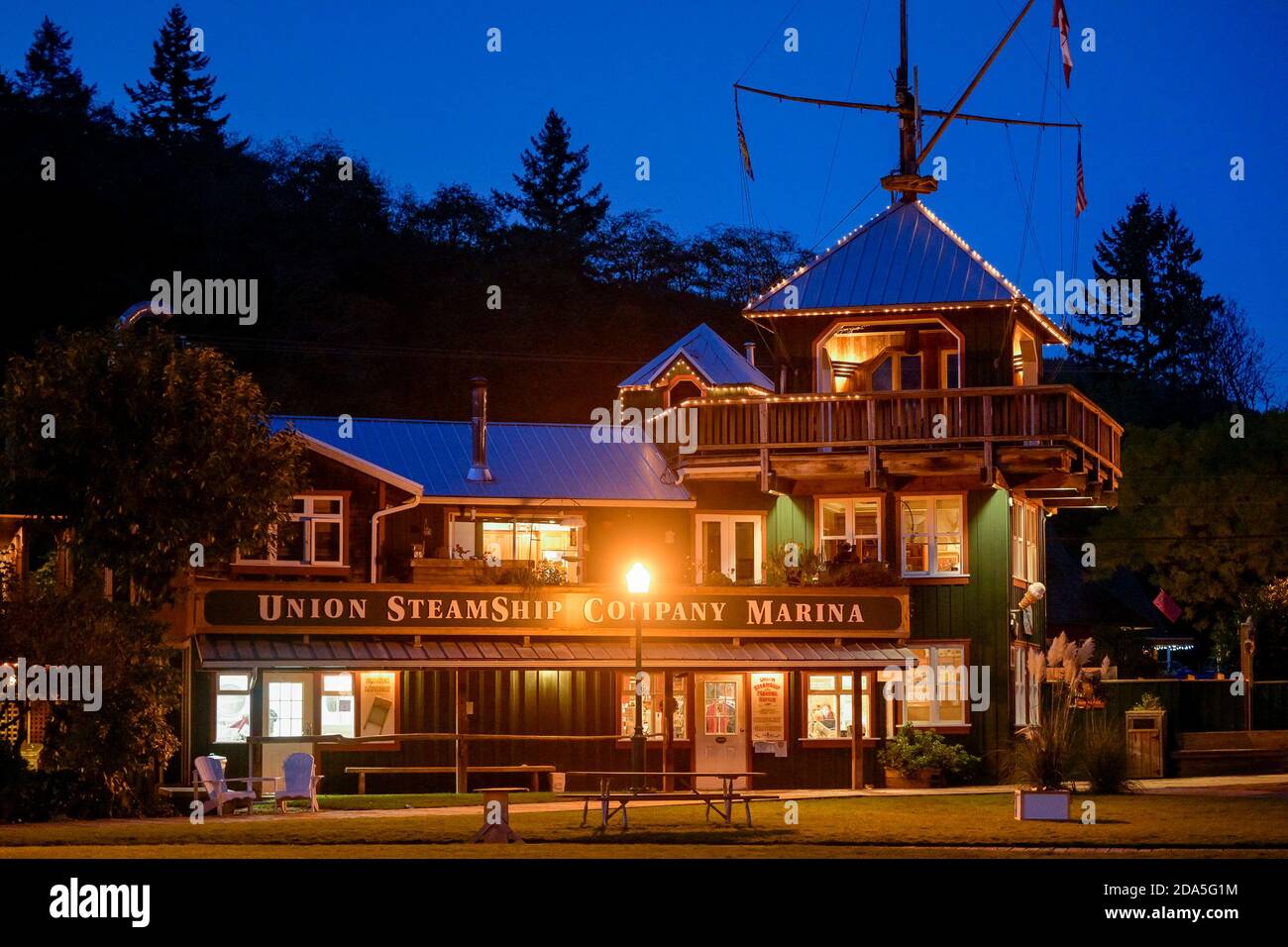 Union Steamship Company Marina Building, Bowen Island (Colombie-Britannique), Canada Banque D'Images