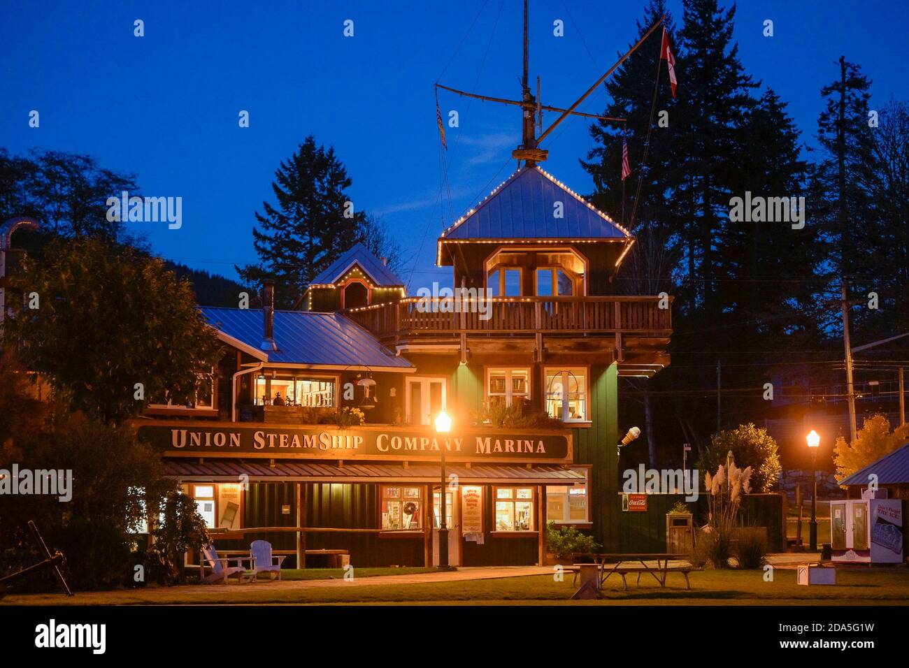 Union Steamship Company Marina Building, Bowen Island (Colombie-Britannique), Canada Banque D'Images