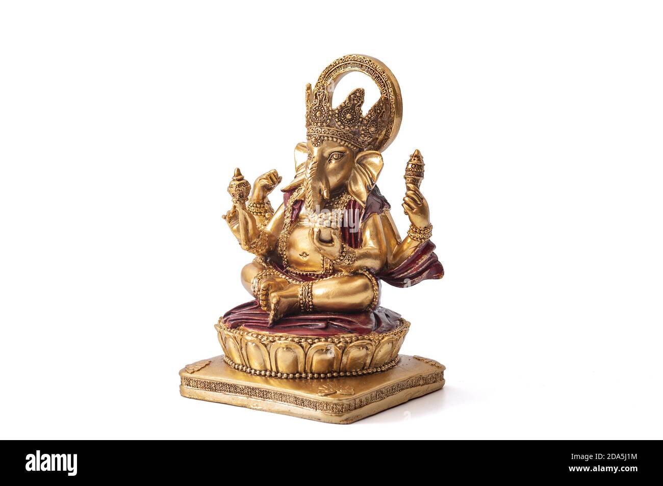 Bonne idée de Diwali, bénis divin et harmonie spirituelle avec Ganesh le Dieu de demi-éléphant hindou des débuts dans la méditation posent isolé Banque D'Images
