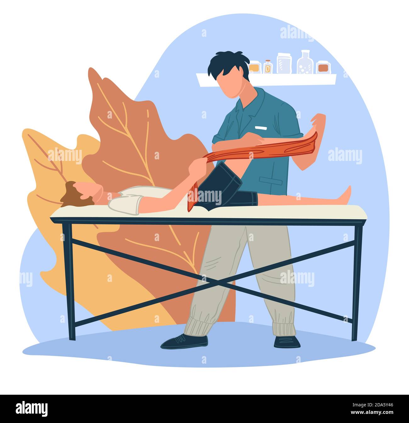 Traitement du corps massage spécial pour les muscles vecteur Illustration de Vecteur