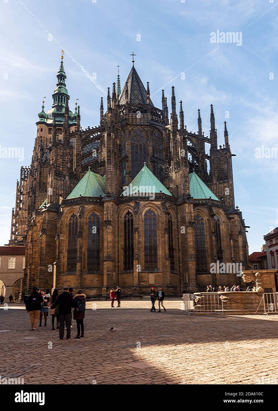 Katedrala sv. Cathédrale Vita sur Prazsky hrad dans la ville de Praha en République tchèque Banque D'Images