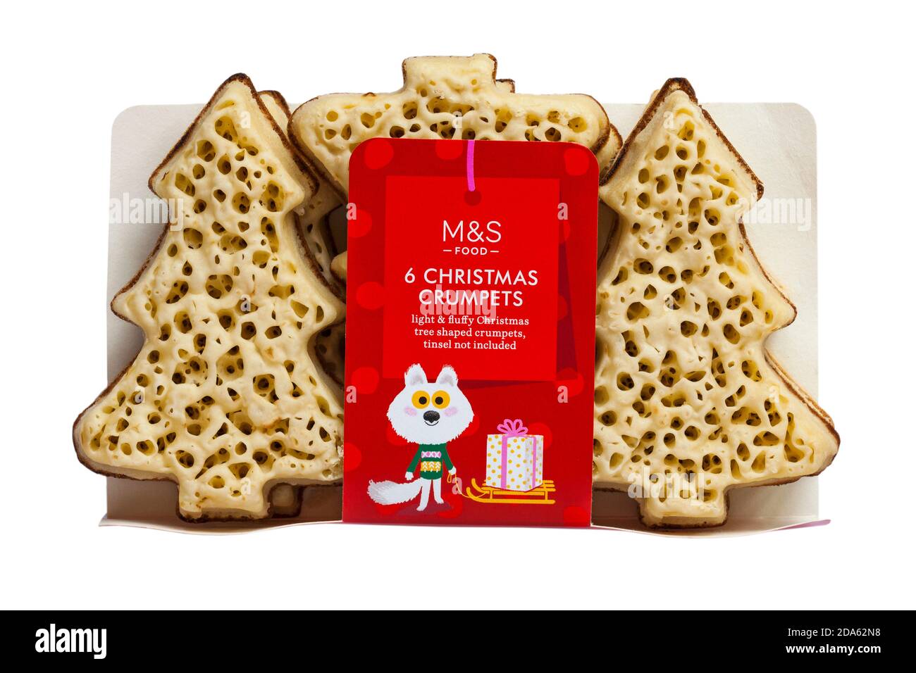 Paquet de 6 Crumets de Noël M&S, guirlande de Noël légère et moelleuse en forme d'arbre de Noël, non inclus, isolée sur fond blanc Banque D'Images Paquet de 6 Crumets de Noël M&S, guirlande de Noël légère et moelleuse en forme d'arbre de Noël, non inclus, isolée sur fond blanc Banque D'Images