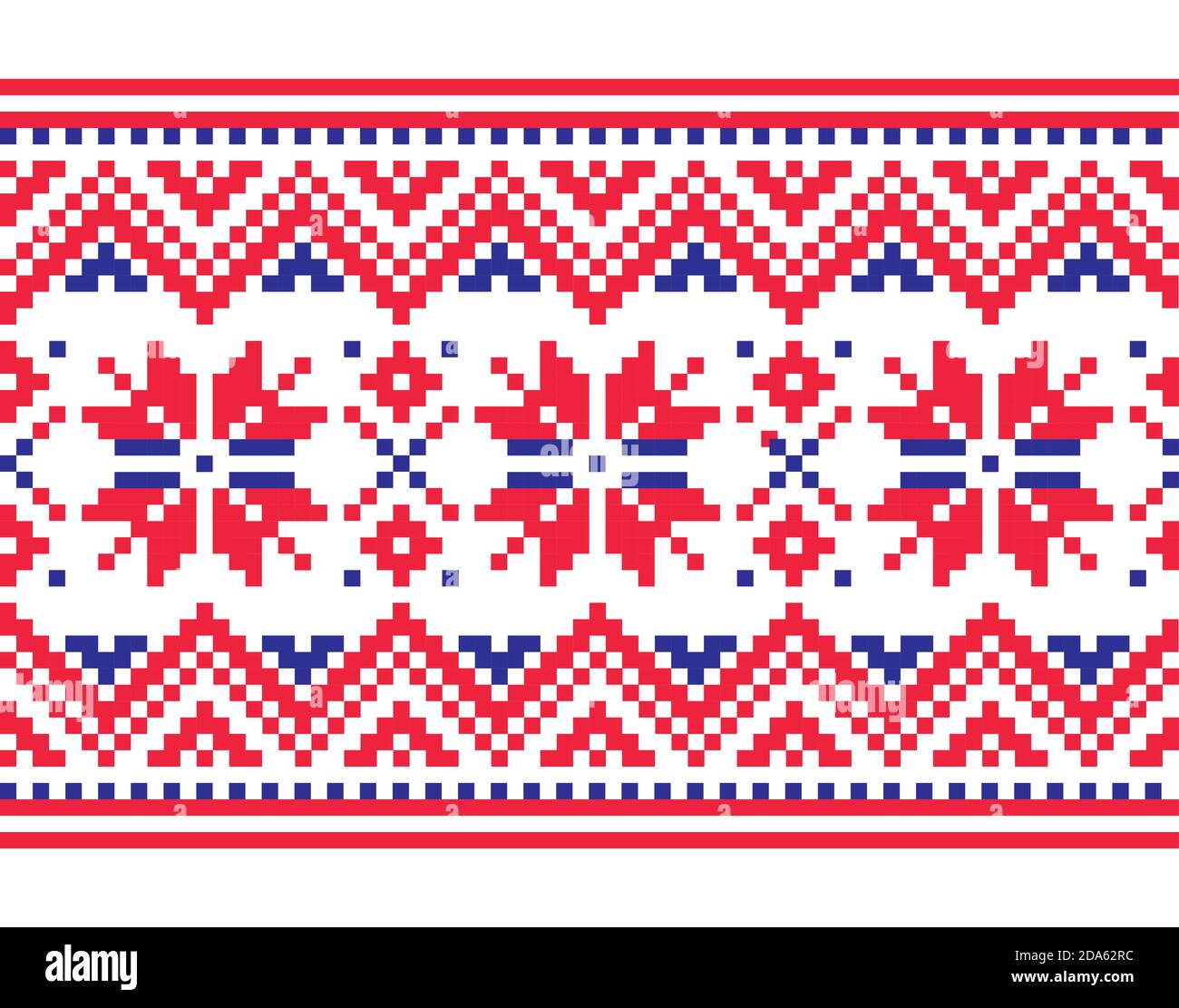 Motif d'hiver vertical sans couture à motif vectoriel de Noël, inspiré du peuple sami, du dessin d'art populaire de Laponie, du tricot traditionnel et de la broderie Illustration de Vecteur