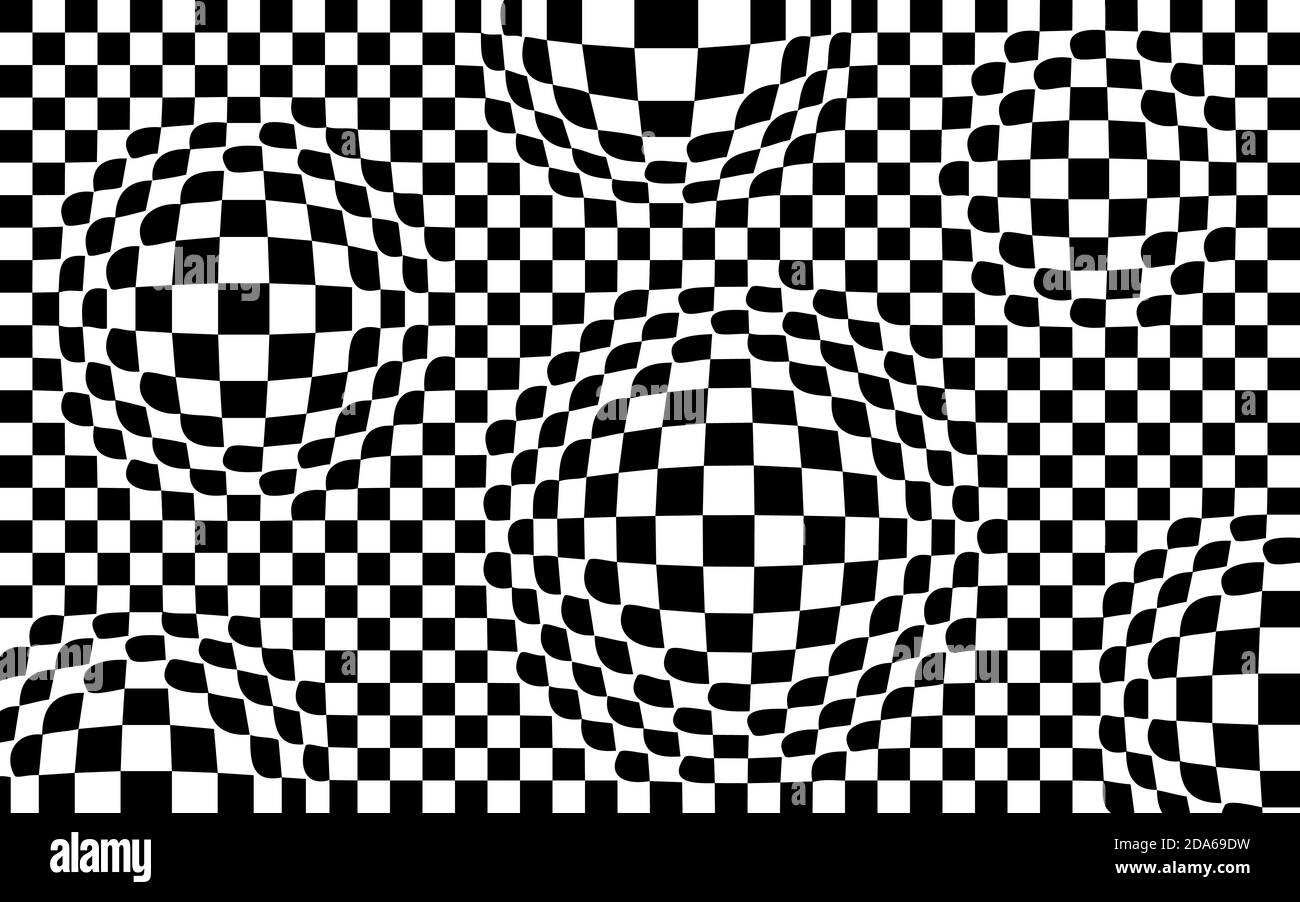 Illusion optique - lignes parallèles en noir et blanc Illustration du vecteur EPS10 des oreillers Illustration de Vecteur