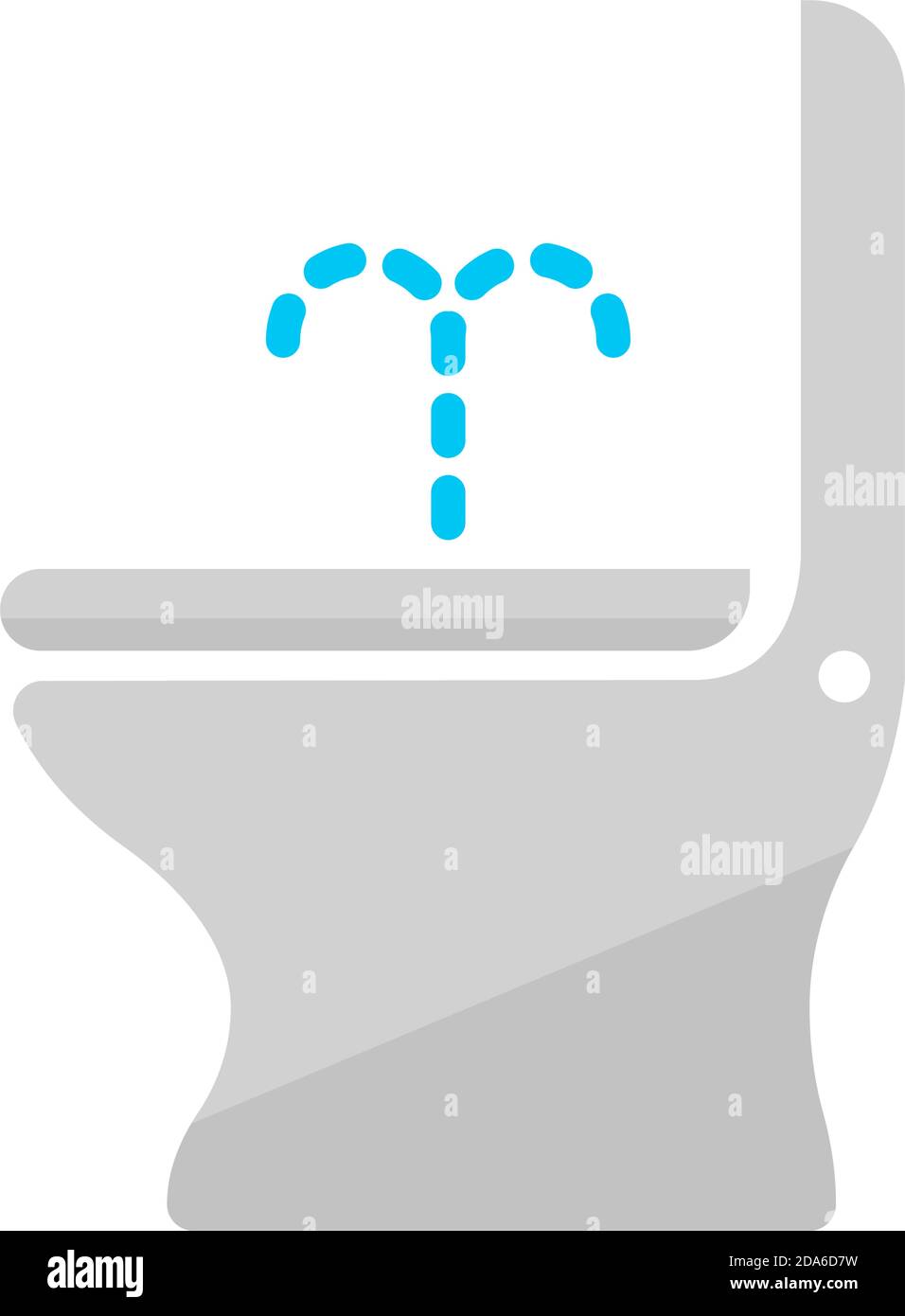 illustration de l'icône représentant un vecteur plat de douche/toilettes/bidet Illustration de Vecteur