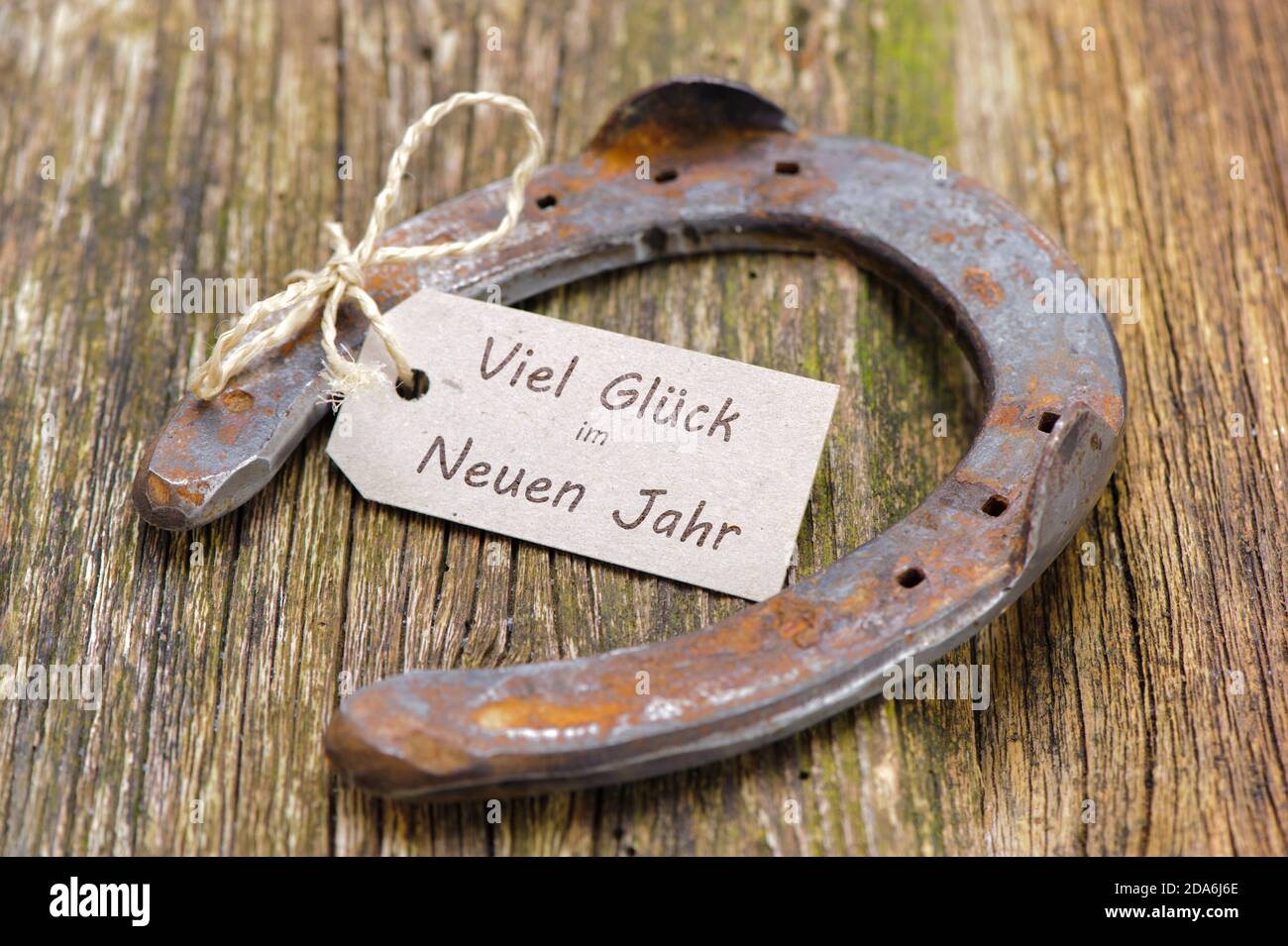 chaussures de cheval avec voeux pour la nouvelle année 2021 Banque D'Images