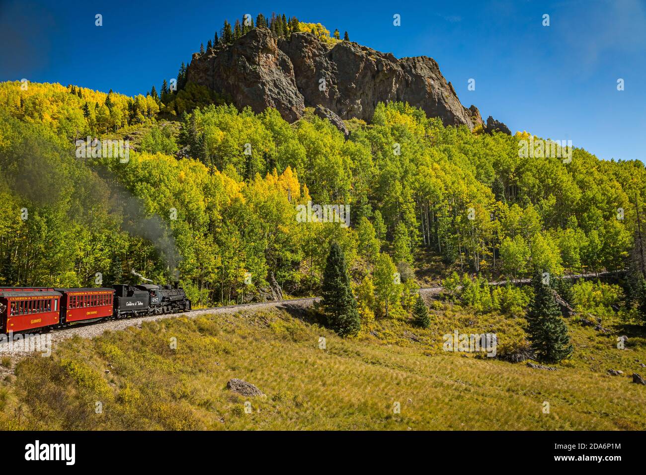 Chemin de fer à voie étroite Cumbres et Toltec Banque D'Images