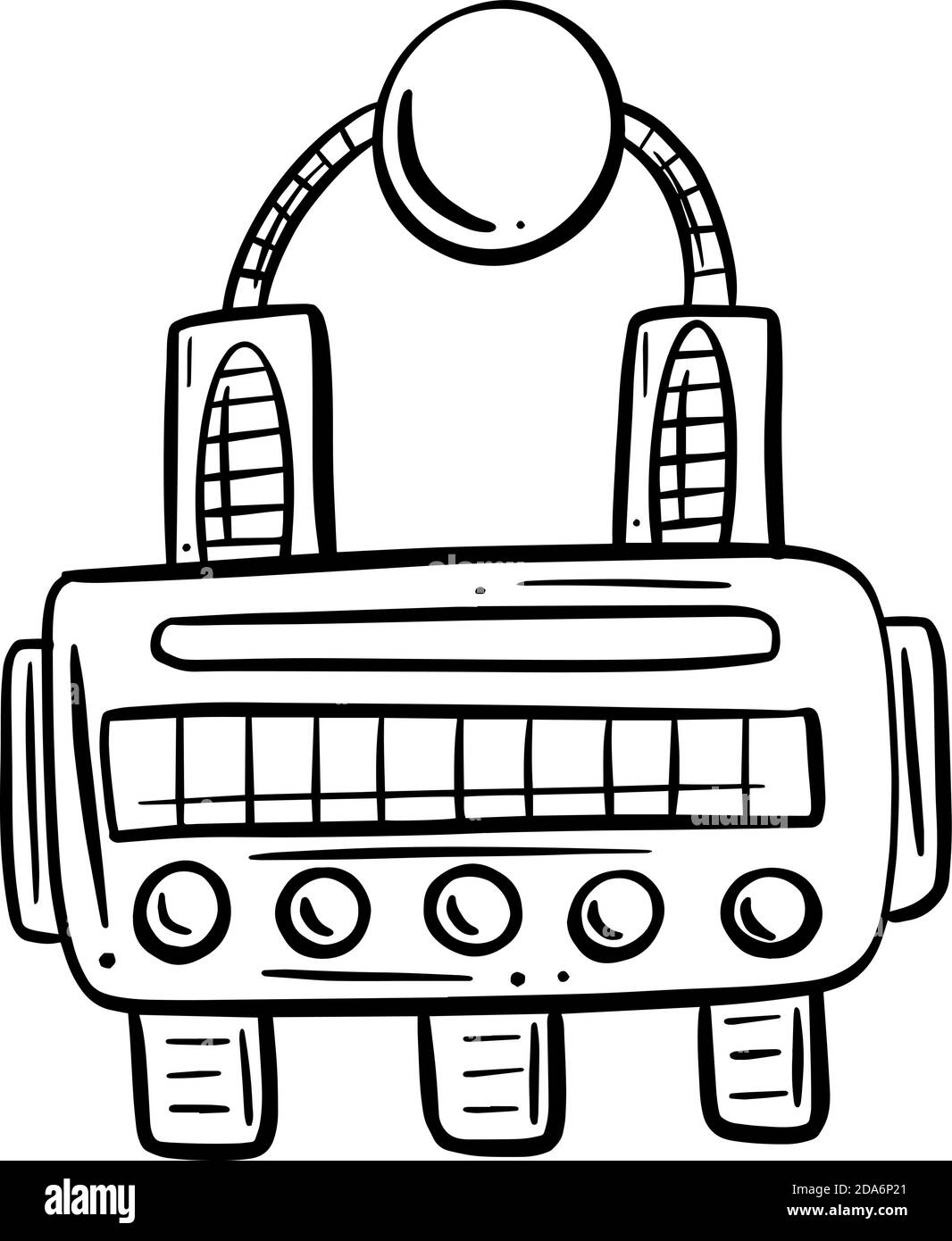 Dessin animé robot Vector image personnage drôle Illustration de Vecteur