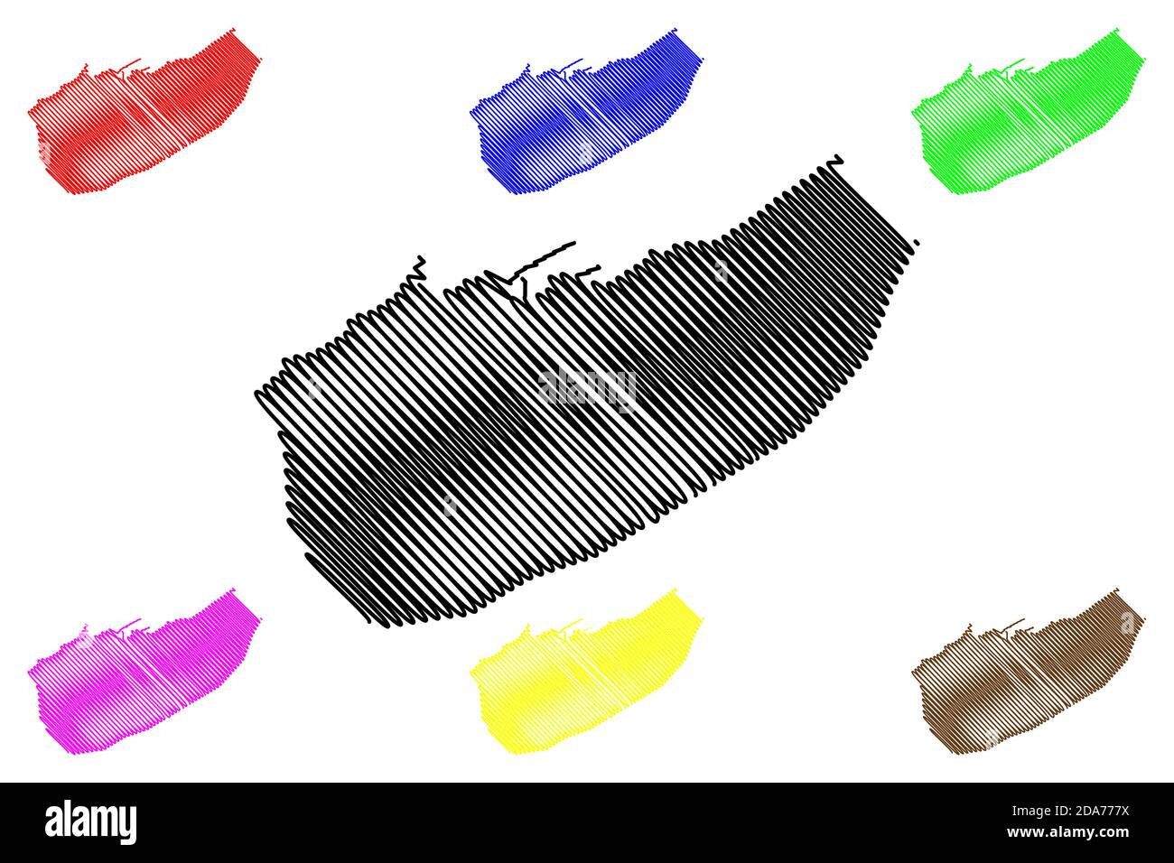 Ville de Casablanca (Royaume du Maroc, région Casablanca-Settat) carte illustration vectorielle, scribble sketch carte de la ville de Casablanca Illustration de Vecteur