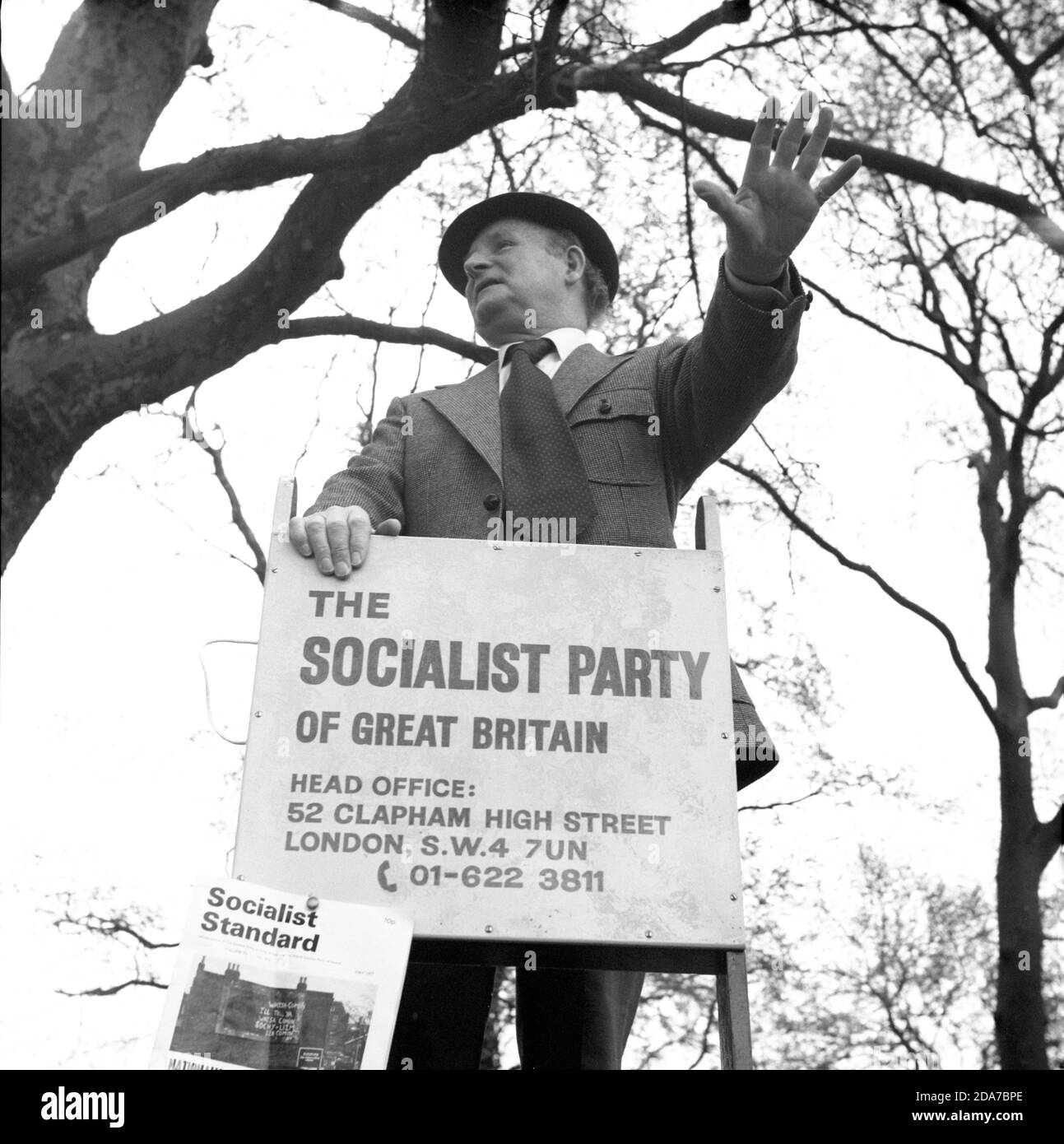 Hyde Park, Speakers Corner, Parti socialiste, Londres, 1977 Banque D'Images