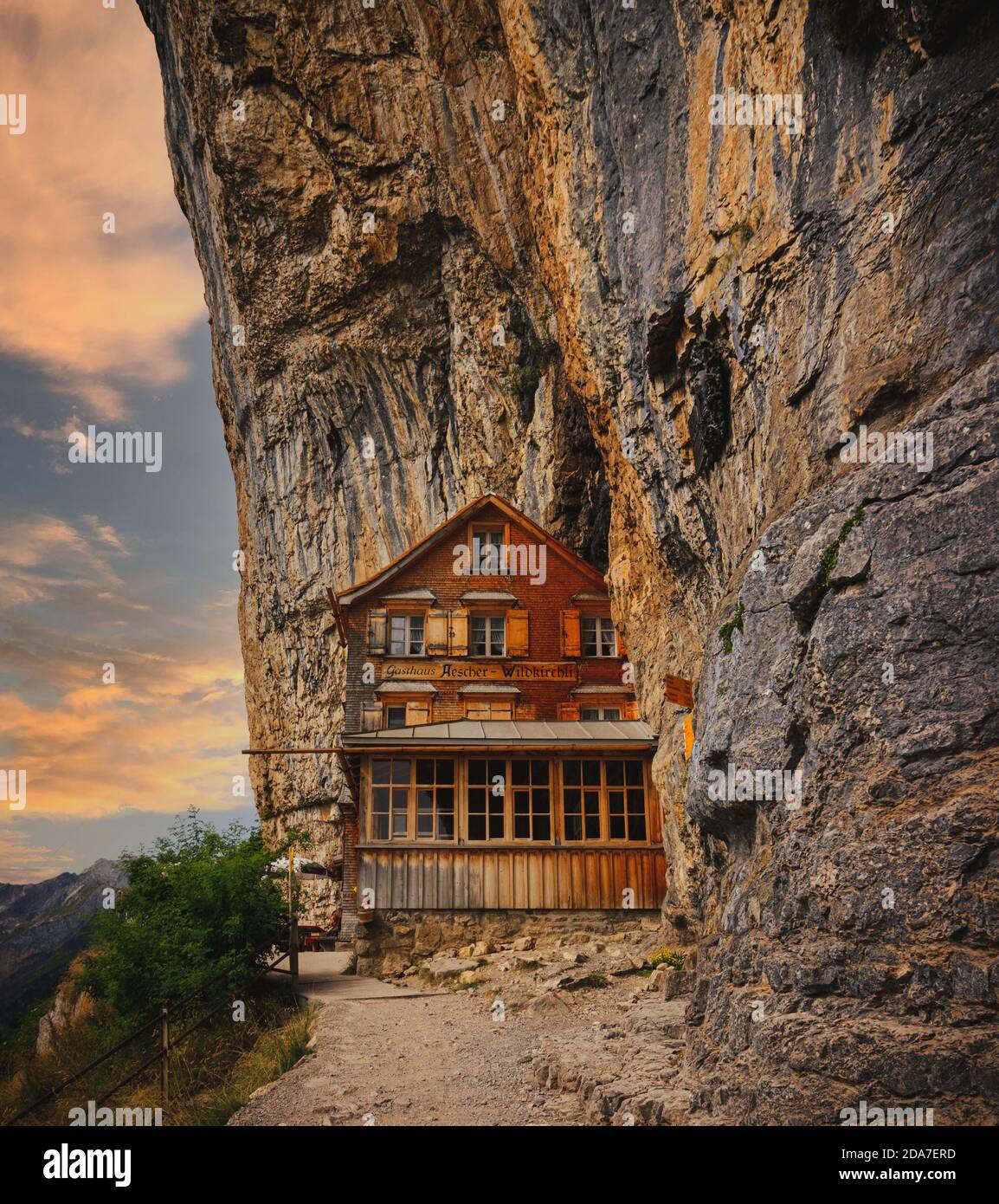 Gasthaus Aescher Wildkirchli Appenzeller Land Banque D'Images