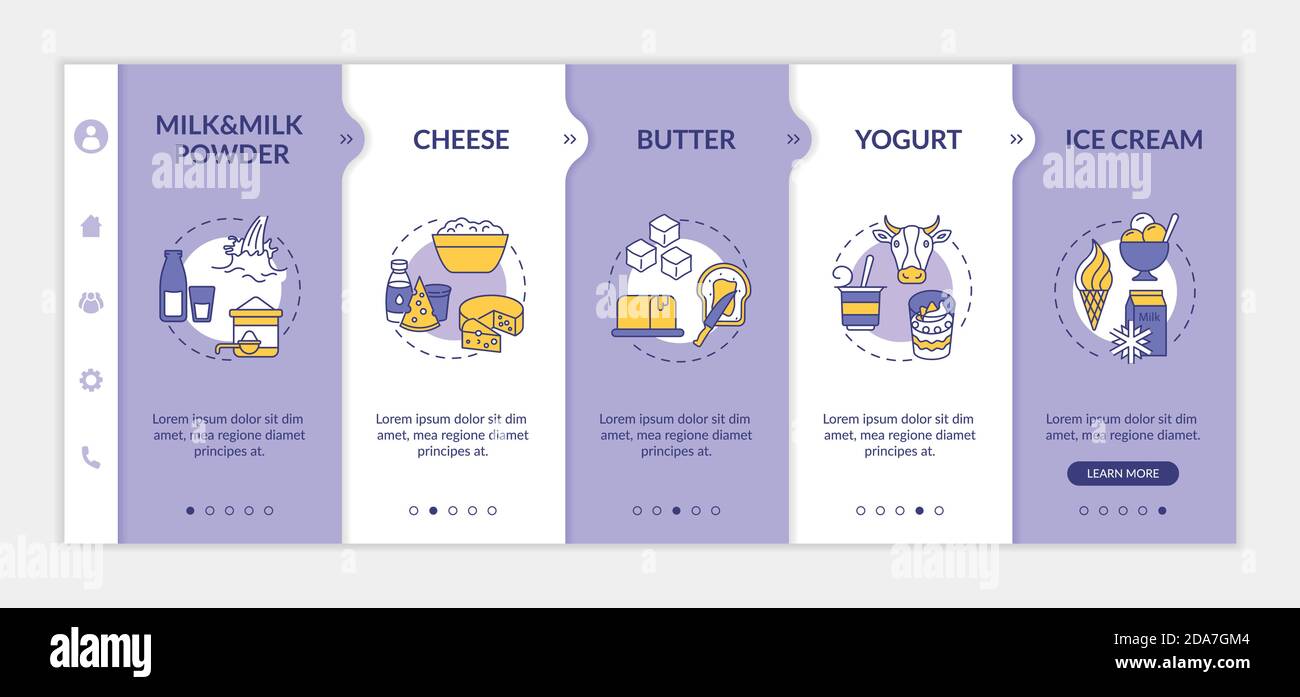 Modèle vectoriel d'intégration des produits laitiers Illustration de Vecteur