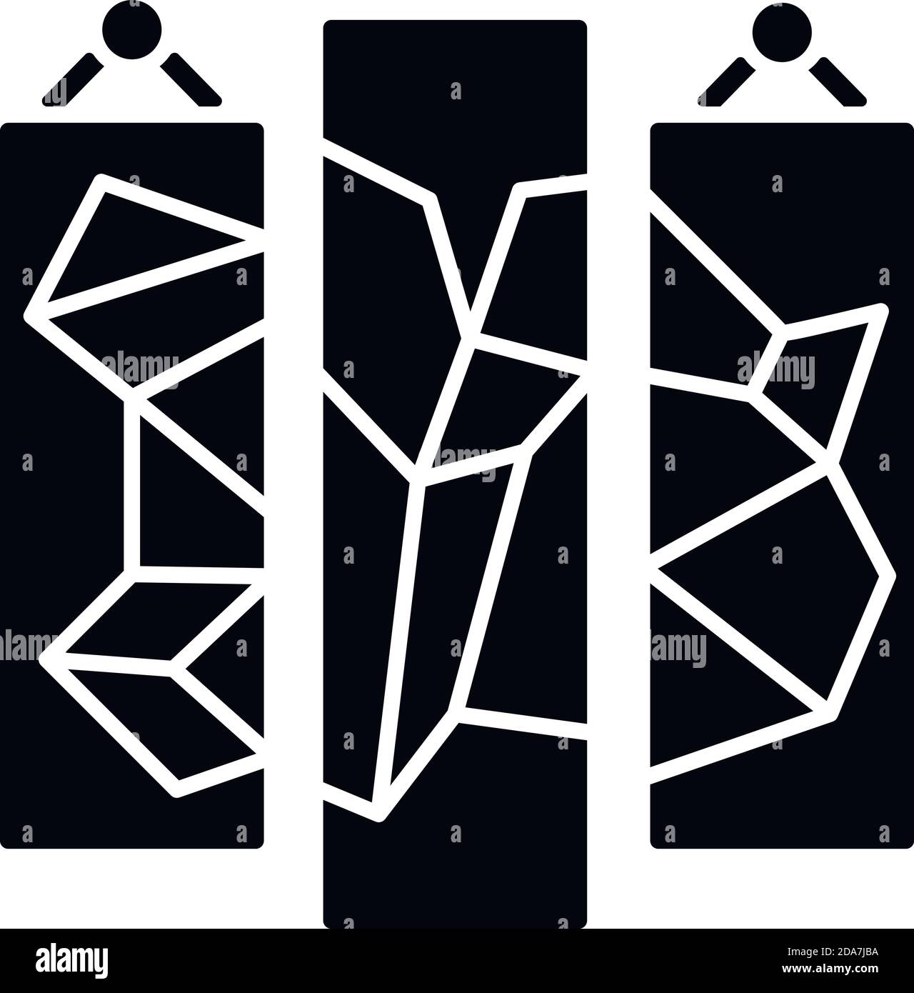 Icône de glyphe noir de Wall art Illustration de Vecteur