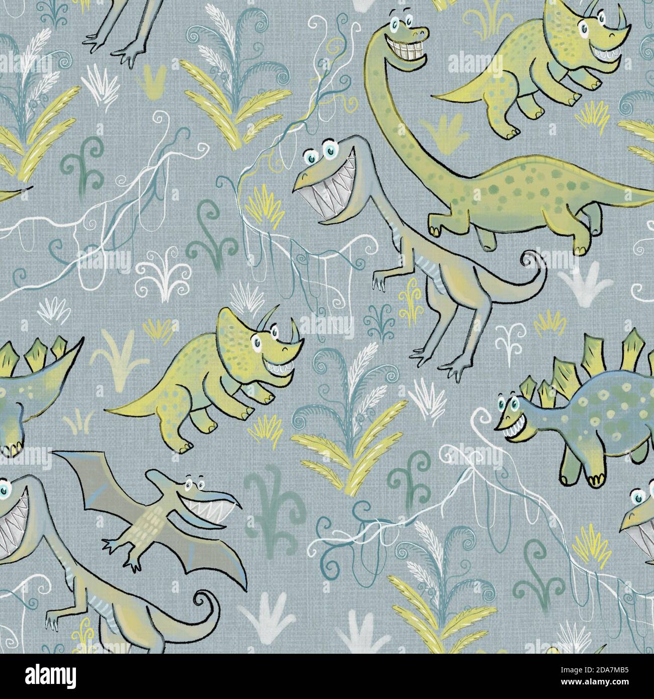 motif dinosaures sans couture Banque D'Images
