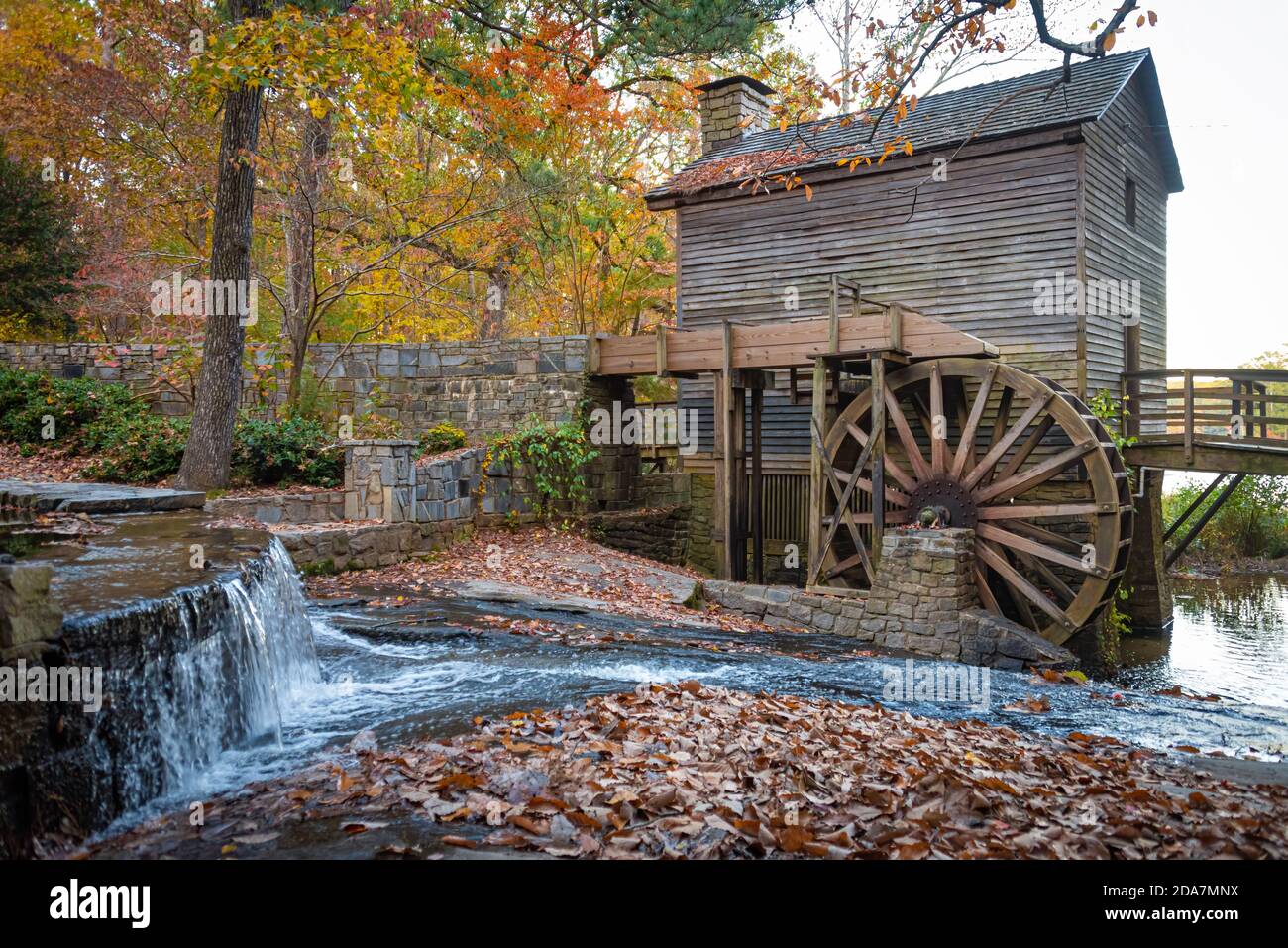 Ancien moulin à moulin de Stone Mountain à Stone Mountain Park près d'Atlanta, Géorgie. (ÉTATS-UNIS) Banque D'Images