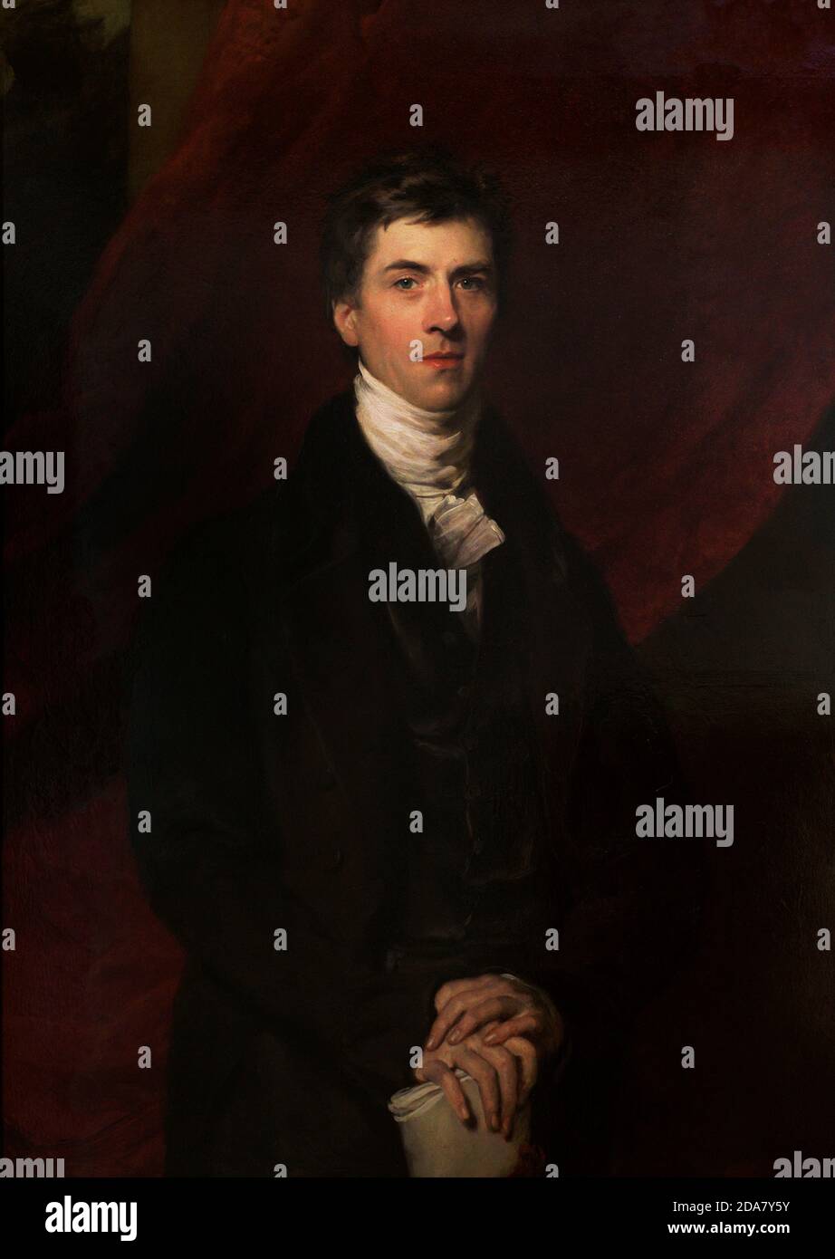 Henry Brougham, 1er baron Brougham et Vaux (1778-1868). Homme d'État britannique et Lord Haut Chancelier de Grande-Bretagne. Portrait de Sir Thomas Lawrence (1769-1830). Huile sur panneau (114,3 x 81,9 cm), 1825. Galerie nationale de portraits. Londres, Angleterre, Royaume-Uni. Banque D'Images