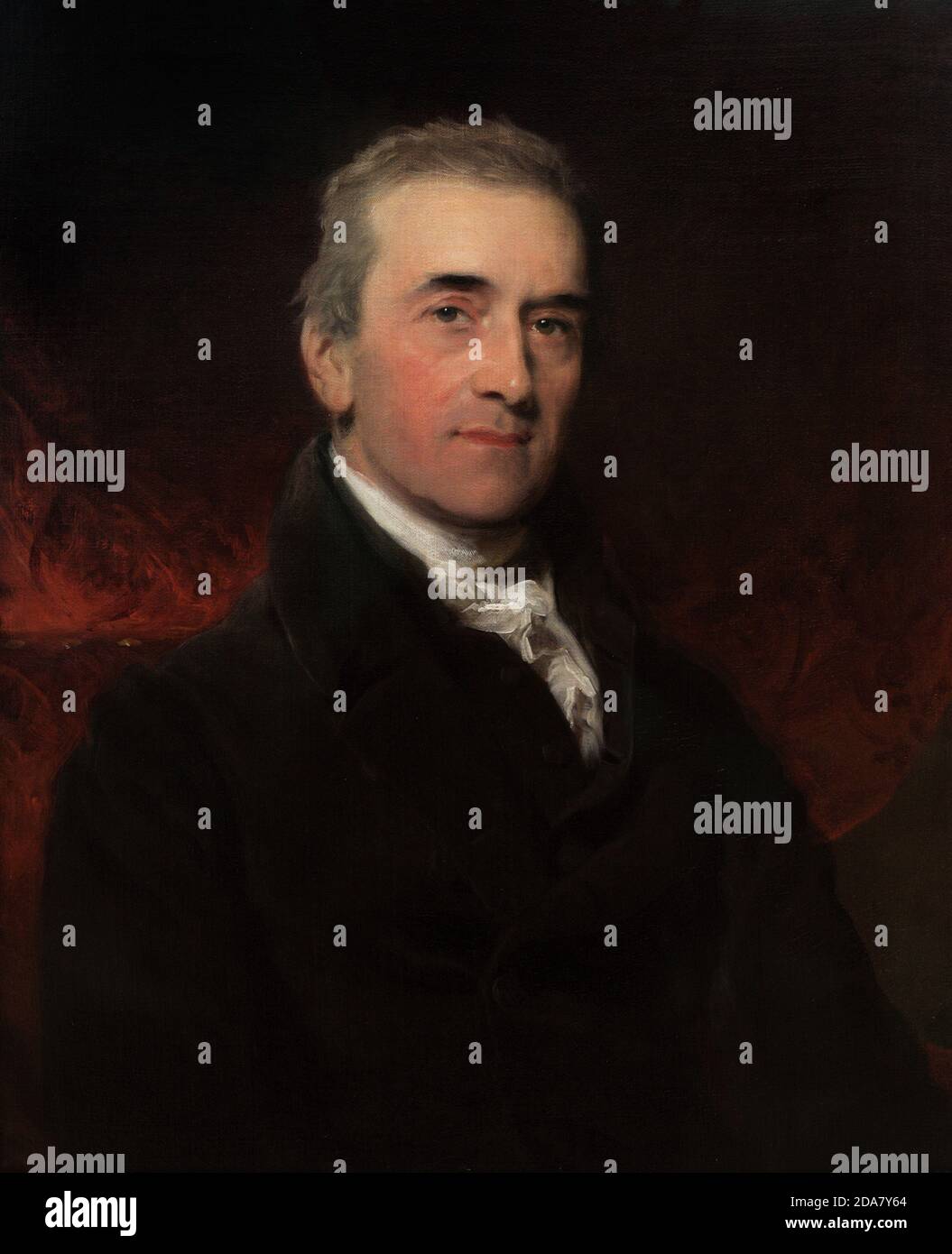 Sir Samuel Romilly (1757-1818). Avocat britannique, politicien et réformateur juridique. Portrait de Sir Thomas Lawrence (1769-1830). Huile sur toile (74,9 x 62,2 cm), c. 1806-1810. Galerie nationale de portraits. Londres, Angleterre, Royaume-Uni. Banque D'Images