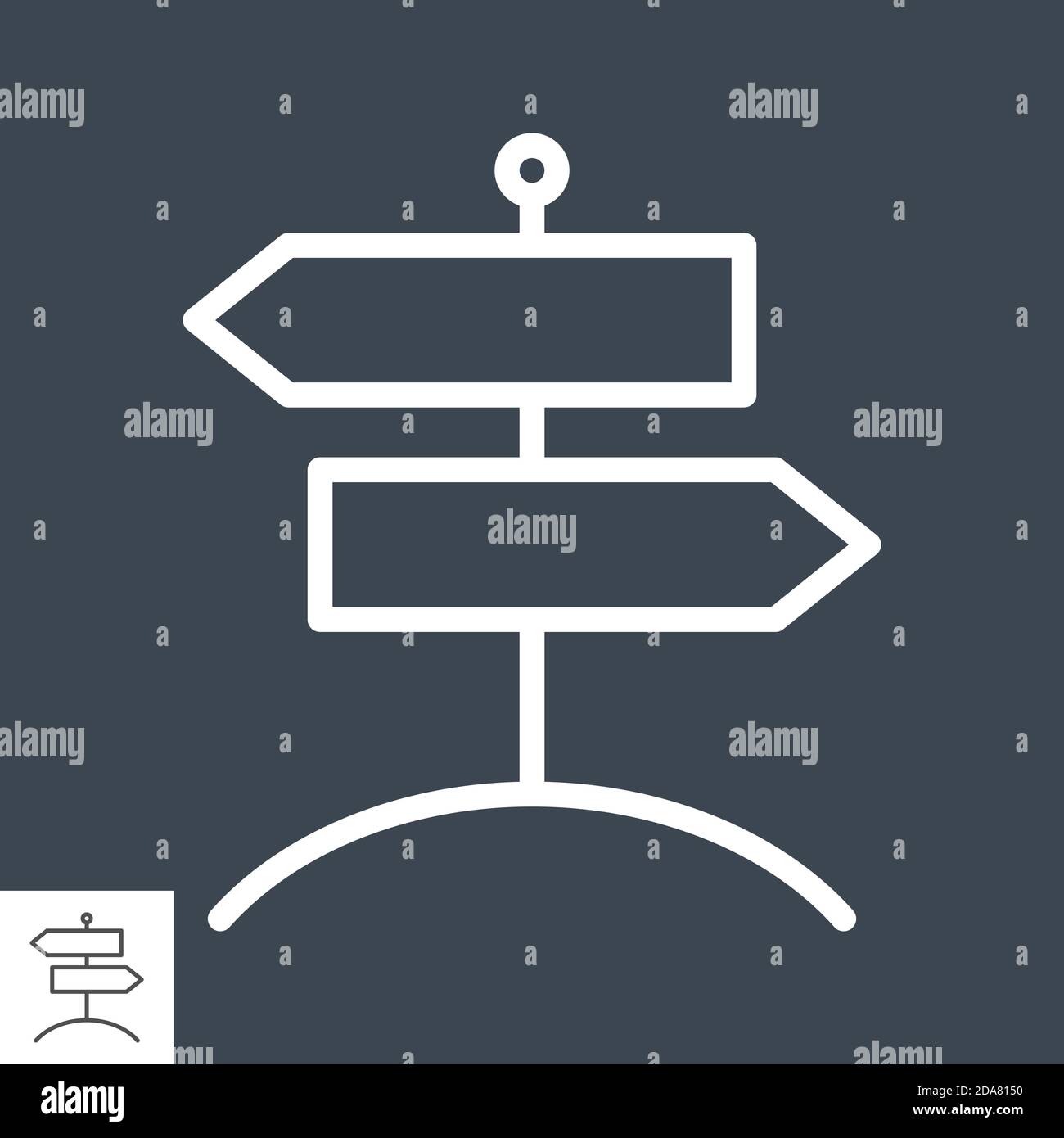 Icône de vecteur à plat de signpost Illustration de Vecteur