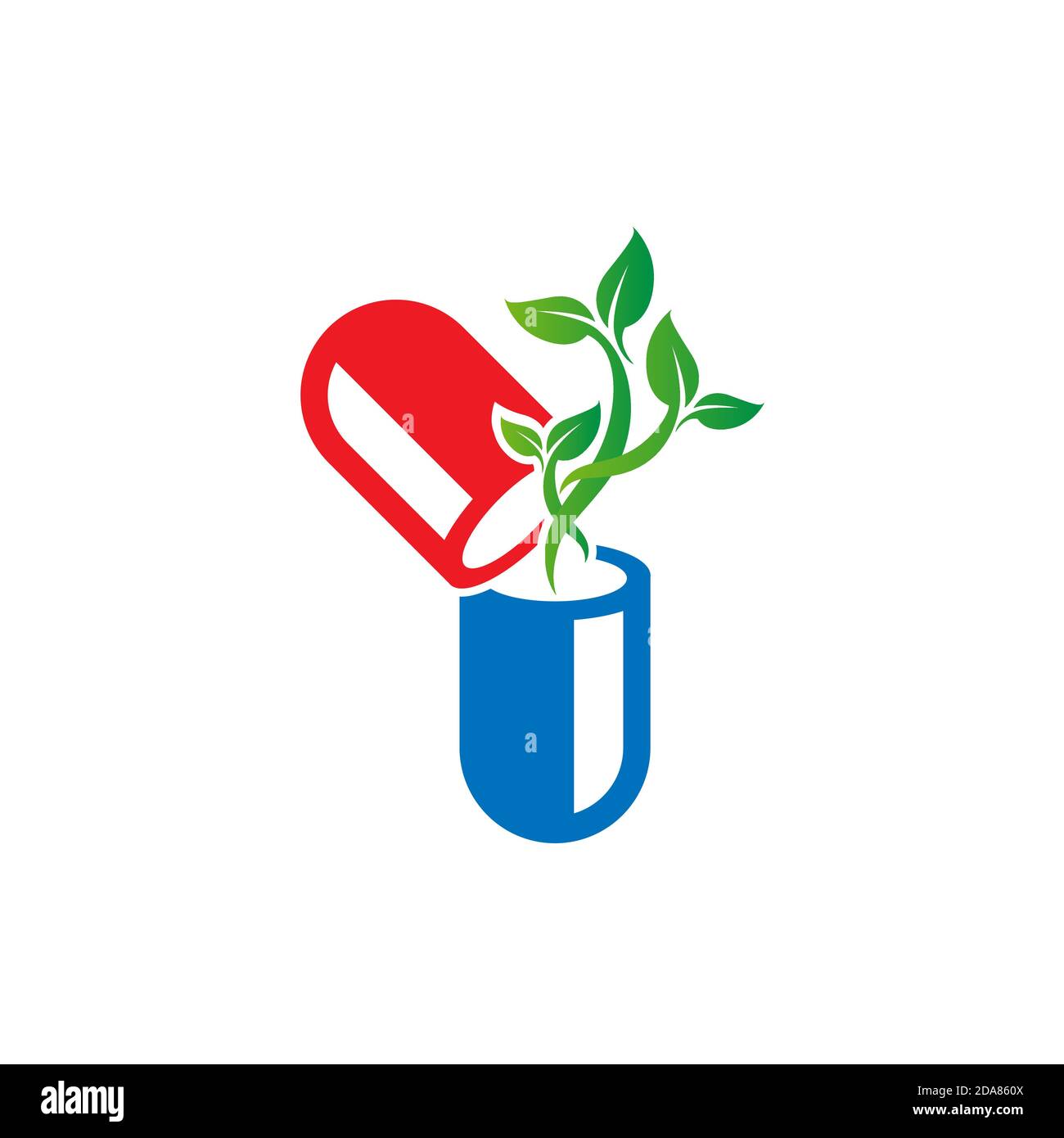 Tisane capsule pilule feuille médecine médicament logo vecteur icône télécharger.EPS 10 Illustration de Vecteur