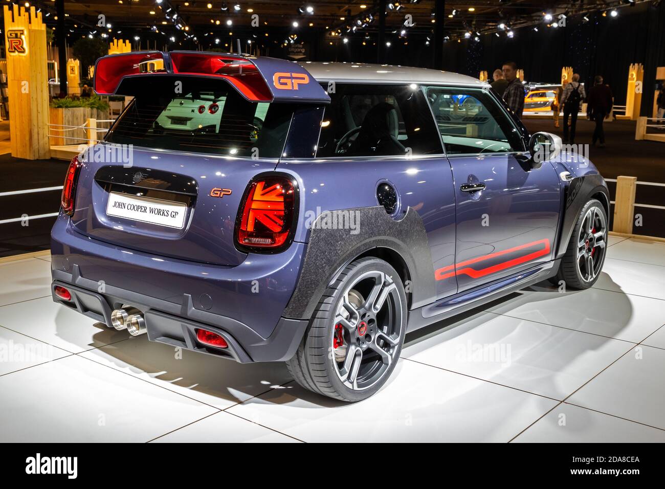 Le modèle de voiture GP Mini John Cooper Works a été présenté au salon automobile Autosalon 2020. Bruxelles, Belgique - 9 janvier 2020. Banque D'Images