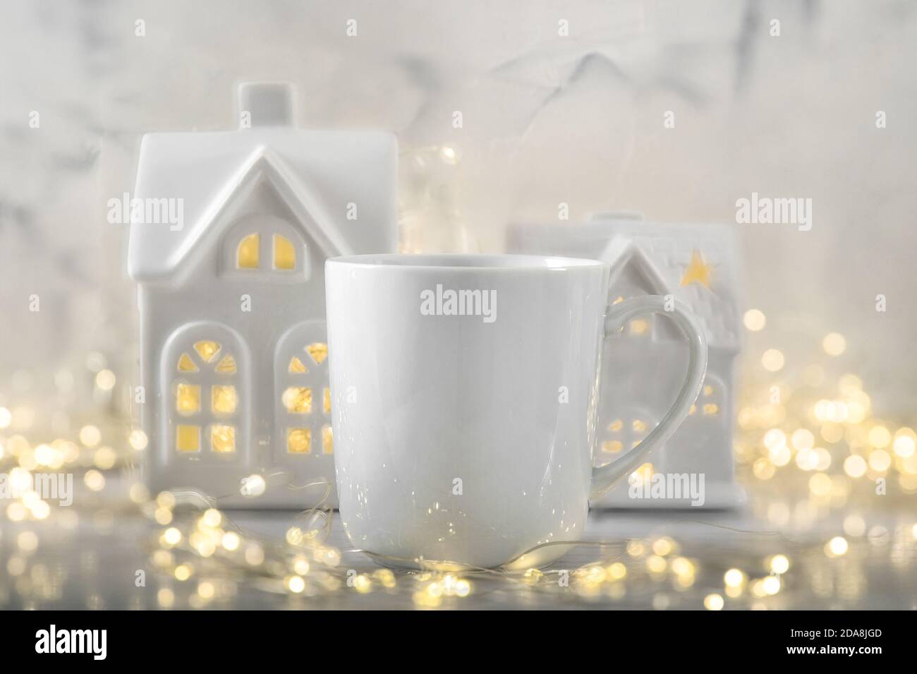Décoration de Noël. Modèle mug pour votre style Banque D'Images