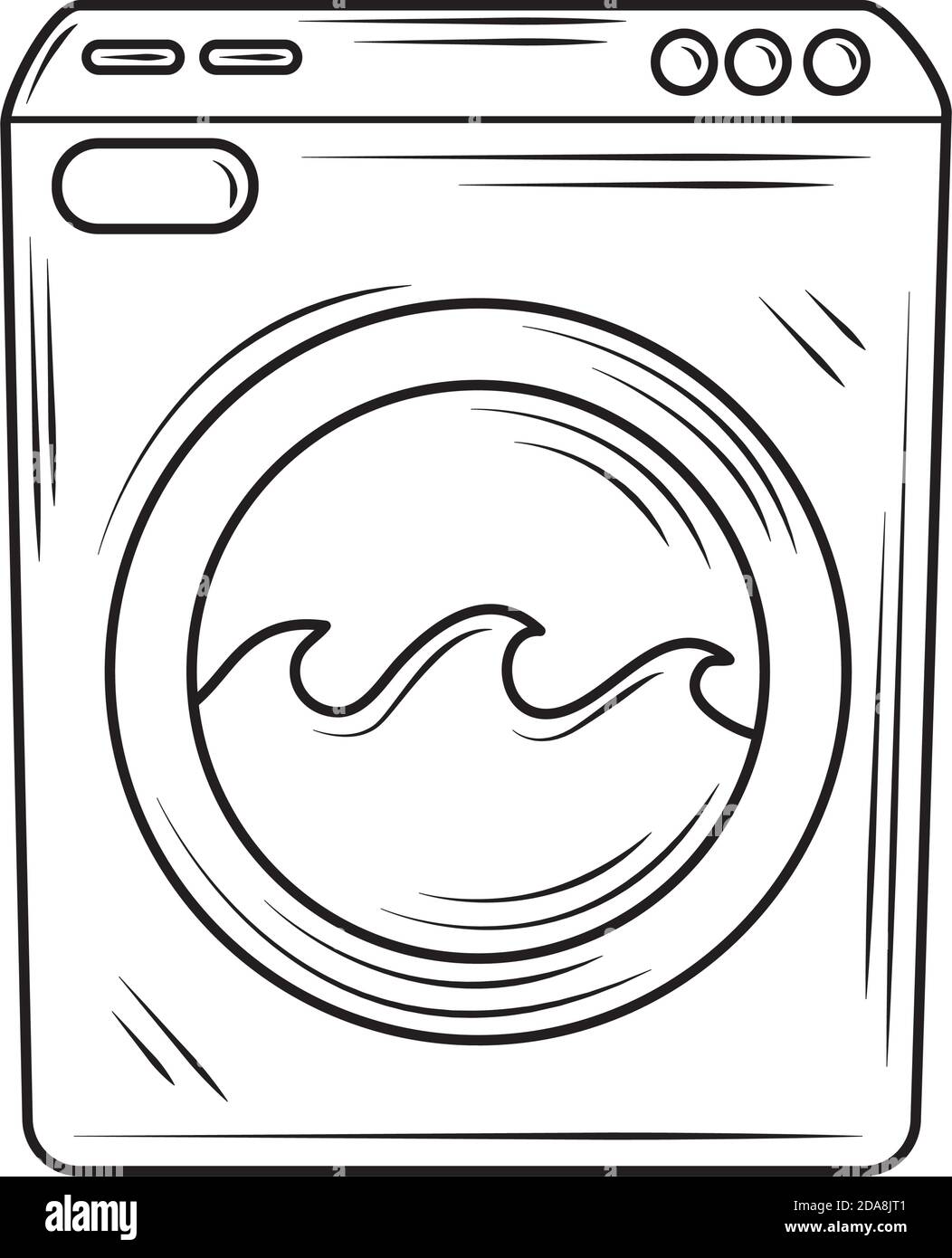 machine à laver avec symbole de style de ligne d'illustration à vecteur  d'eau Image Vectorielle Stock - Alamy