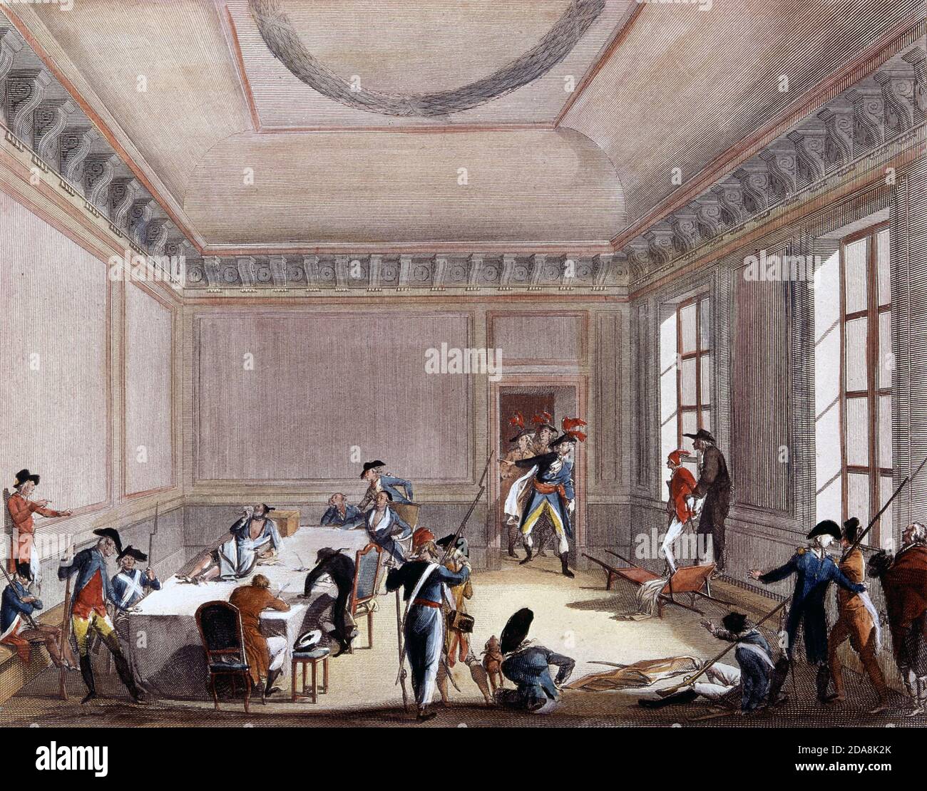 Maximilien de Robespierre (1758-94) blessé dans l'antichambre de la Comite  de Salut public, 10 Thermidor an II (28 juillet 1794 Photo Stock - Alamy