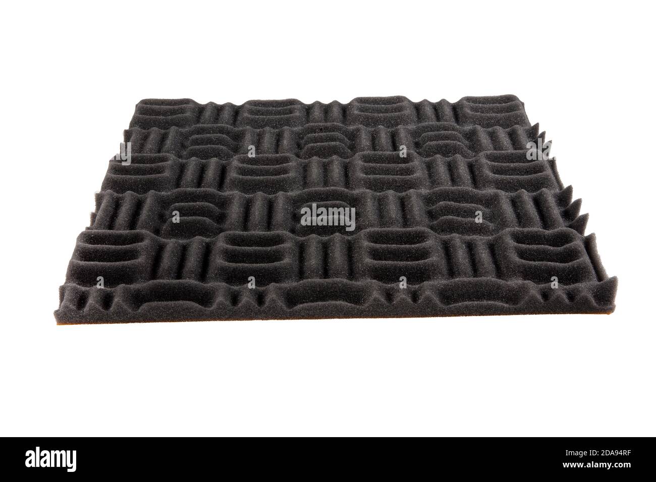 Mousse acoustique ou carreaux pour l'insonorisation. Salle de musique. Chambre insonorisée. Mousse acoustique à profil labyrinthe. Banque D'Images