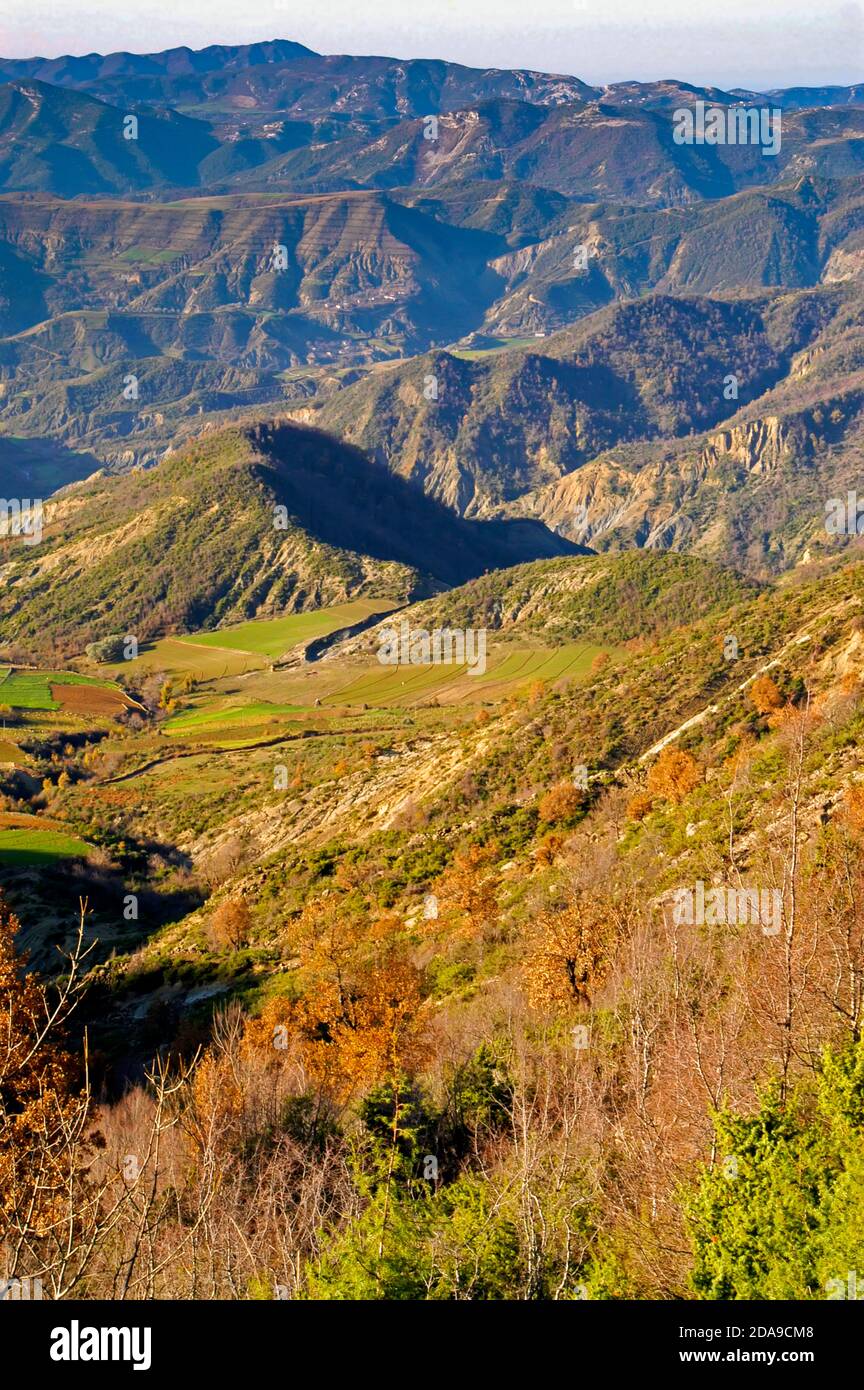 Paysage de montagne, nord de l'Albanie Banque D'Images
