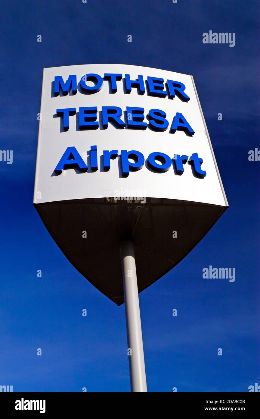 Aéroport international de mère Theresa, Tirana, Albanie Banque D'Images