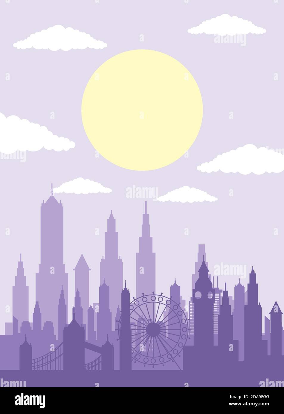 paysage urbain londres motif vectoriel d'icône de scène Illustration de Vecteur