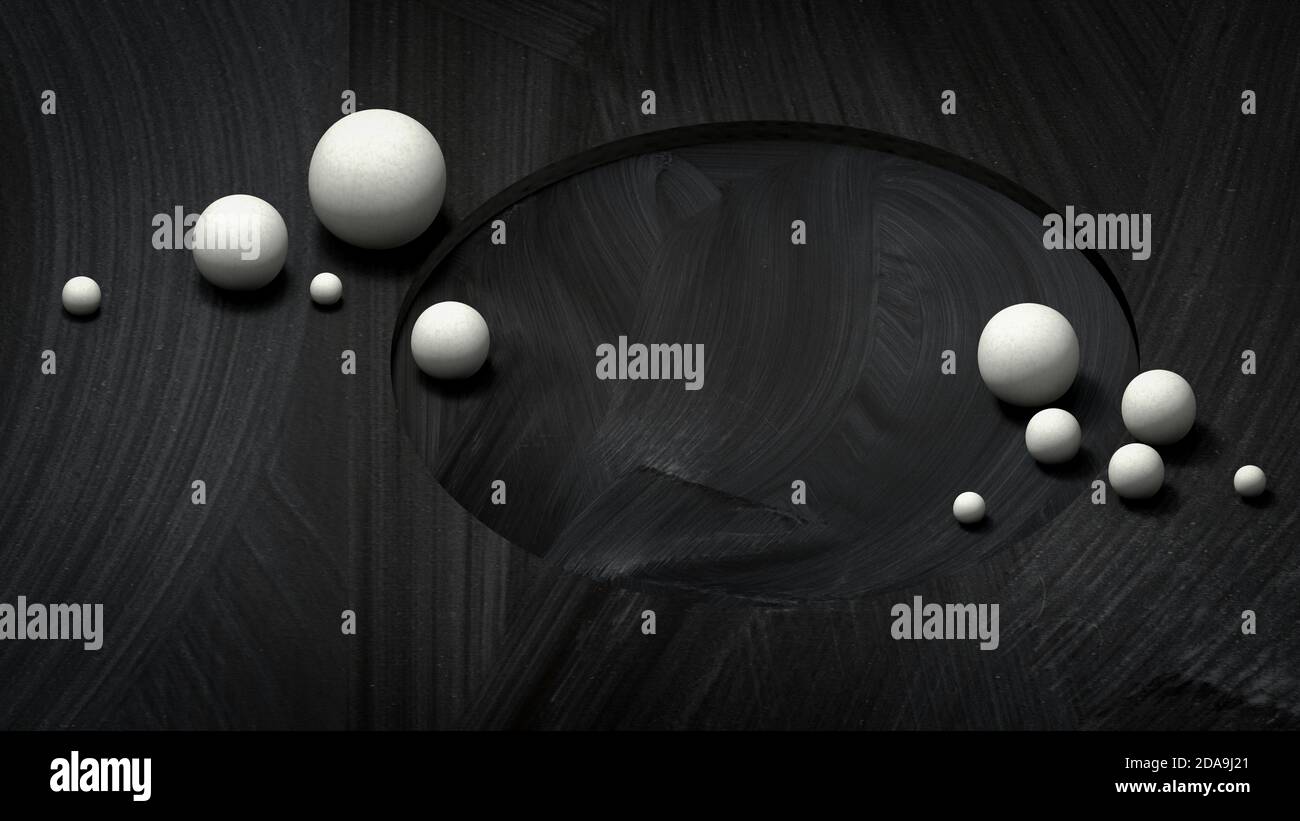 rendu 3d, arrière-plan cosmétique abstrait. Afficher un produit. Scène vide avec cylindre et perles sphériques. Vitrine de mode, vitrine, vitrine. Banque D'Images