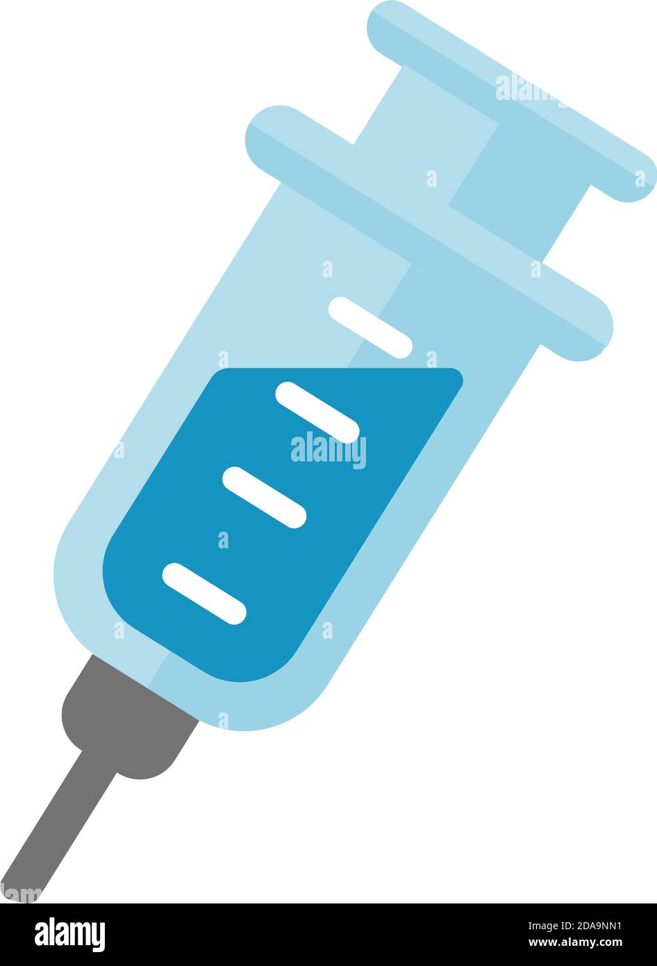 Illustration de l'icône du vecteur d'injection (covid-19, vaccin contre le coronavirus) Illustration de Vecteur