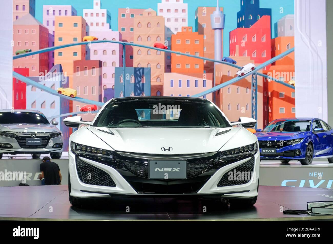 Nonthaburi-Thaïlande 28 NOV 2018 : projecteur de Honda NSX exposé à la 35e Expo automobile internationale de Thaïlande 2018 du 28 NOV - 10 déc 2018 Banque D'Images
