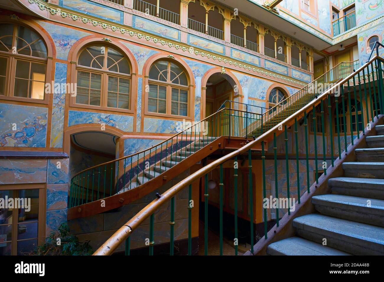 Ancien Manège un des joyaux architecturaux de la Chaux-de-Fonds. Canton de Neuchâtel, Suisse. Banque D'Images