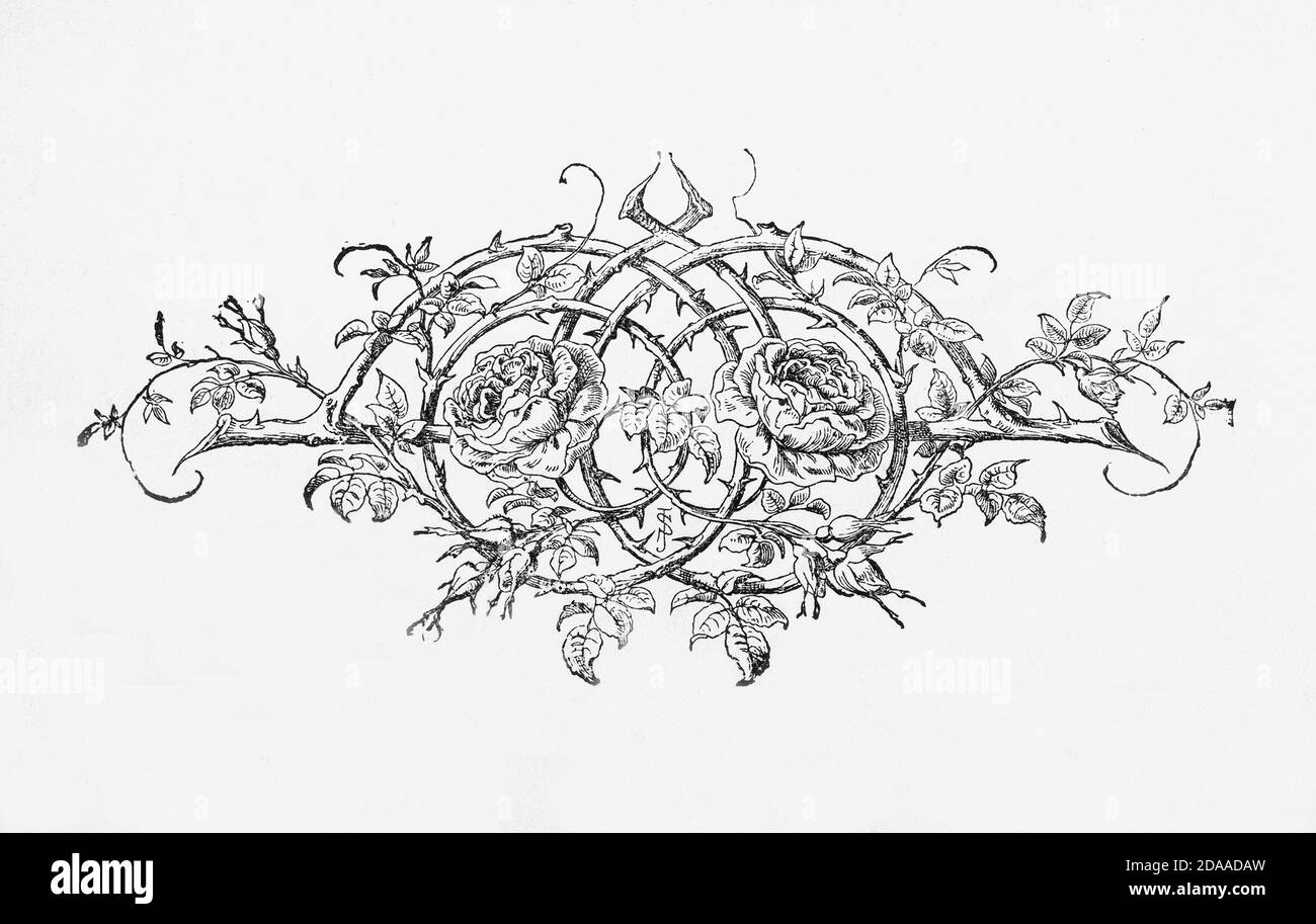 L'espace entre les paragraphes d'une rupture de section est parfois accompagné de symboles ornementaux. Un tel dispositif typographique peut être spécifiquement appelé dinkus, symbole de saut d'espace, séparateur de paragraphe, séparateur de paragraphe, séparateur horizontal, saut de pensée, ou comme un exemple de filigrane ou de fleuron. Les sauts de section ornementaux peuvent être créés à l'aide de glyphes, de lignes de lozenges, de dingbats ou d'autres symboles divers. Banque D'Images