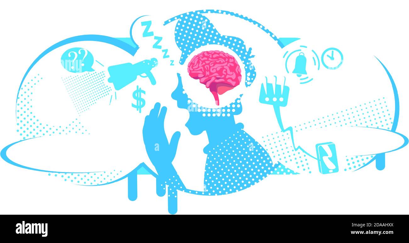 Illustration du vecteur de concept plat du problème de procrastination Illustration de Vecteur