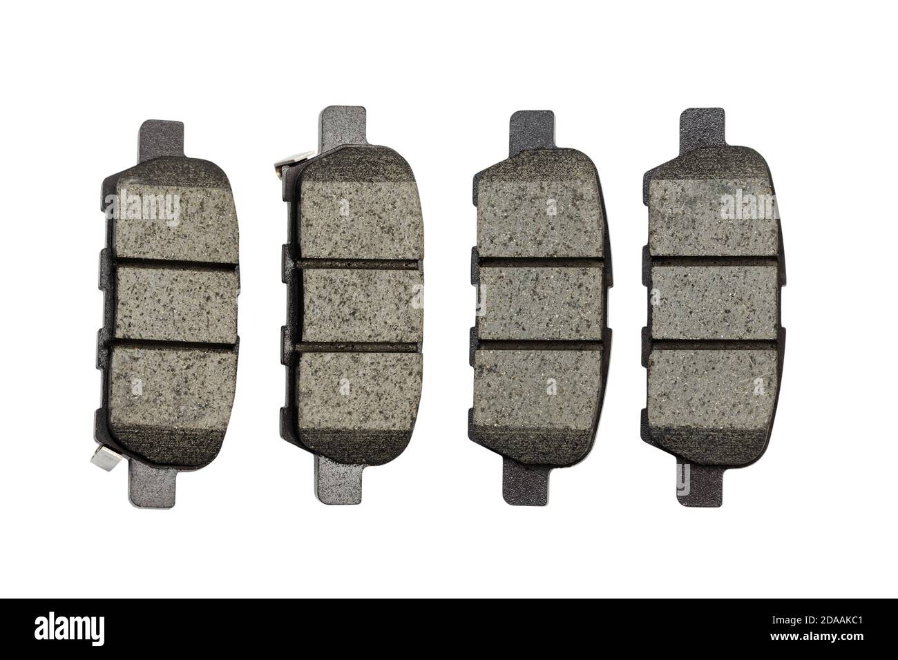 Jeu de nouvelles plaquettes de frein pour voiture isolée sur blanc arrière-plan Banque D'Images