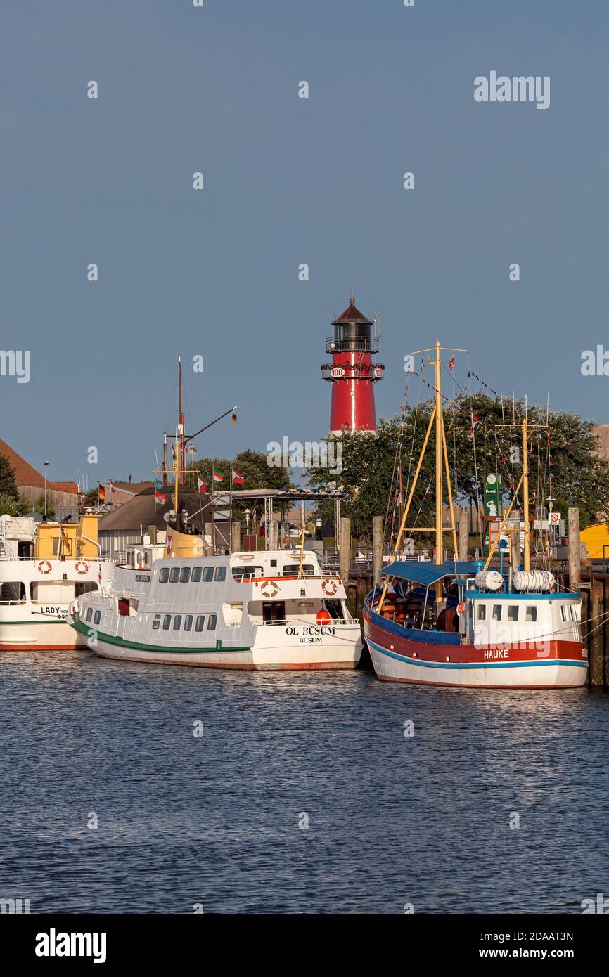 Géographie/voyage, Allemagne, Schleswig-Holstein, Buesum, port et phare de Buesum, Dithmarschen, droits-supplémentaires-dégagement-Info-non-disponible Banque D'Images