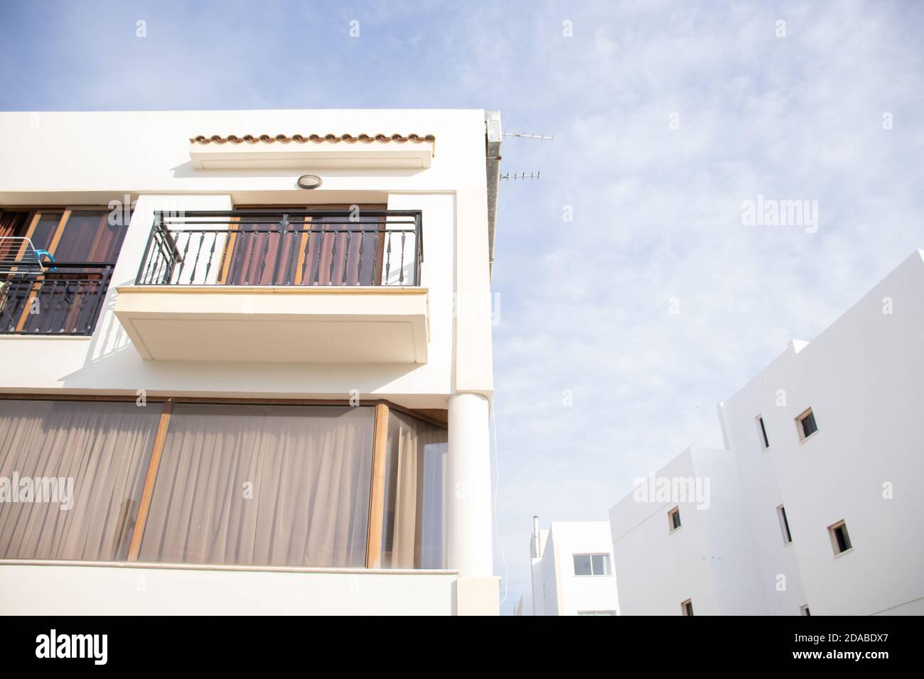 Bâtiments vivants, Chypre architecture grecque, soleil Banque D'Images