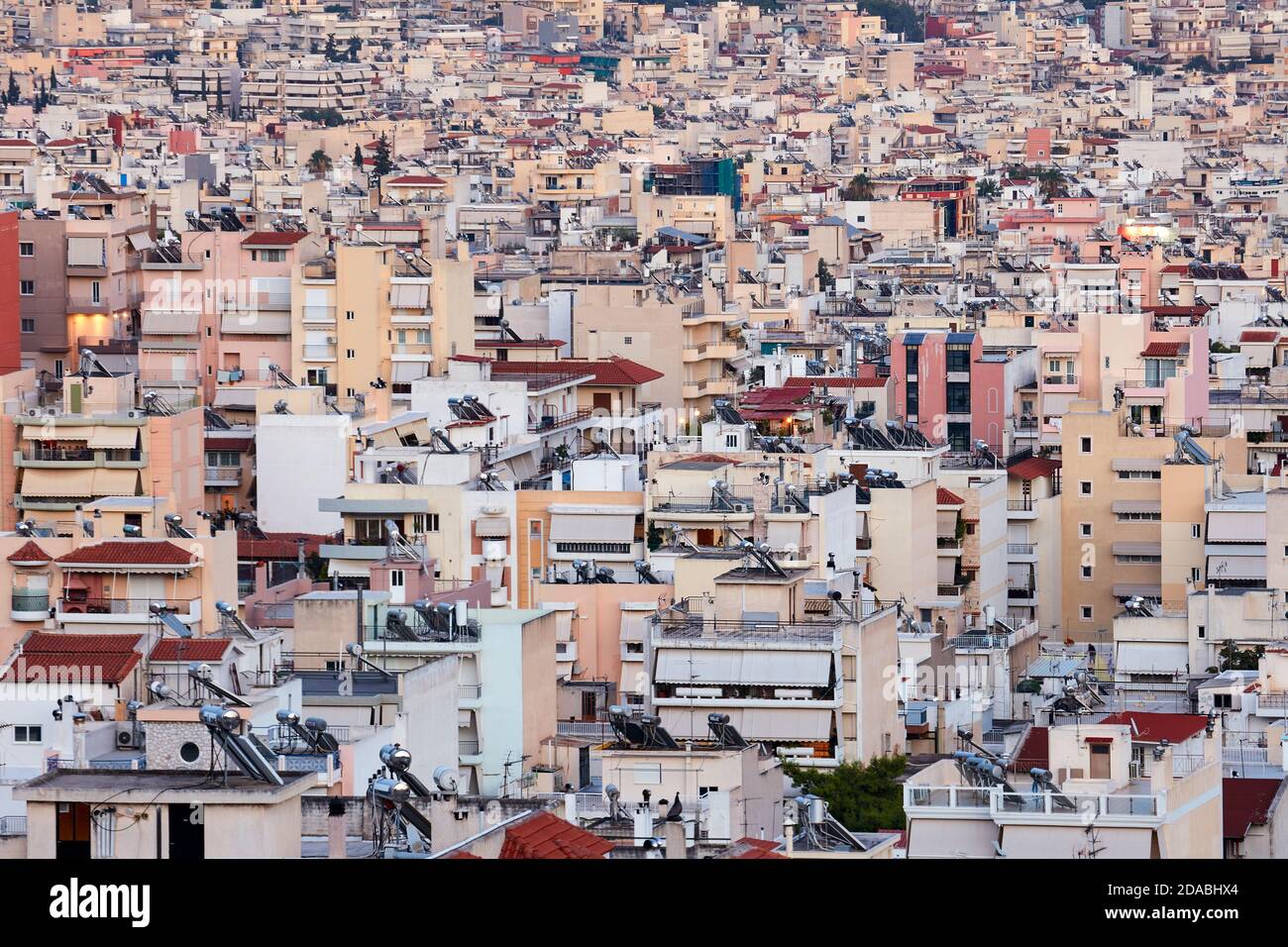 Densité urbaine Athènes Banque D'Images