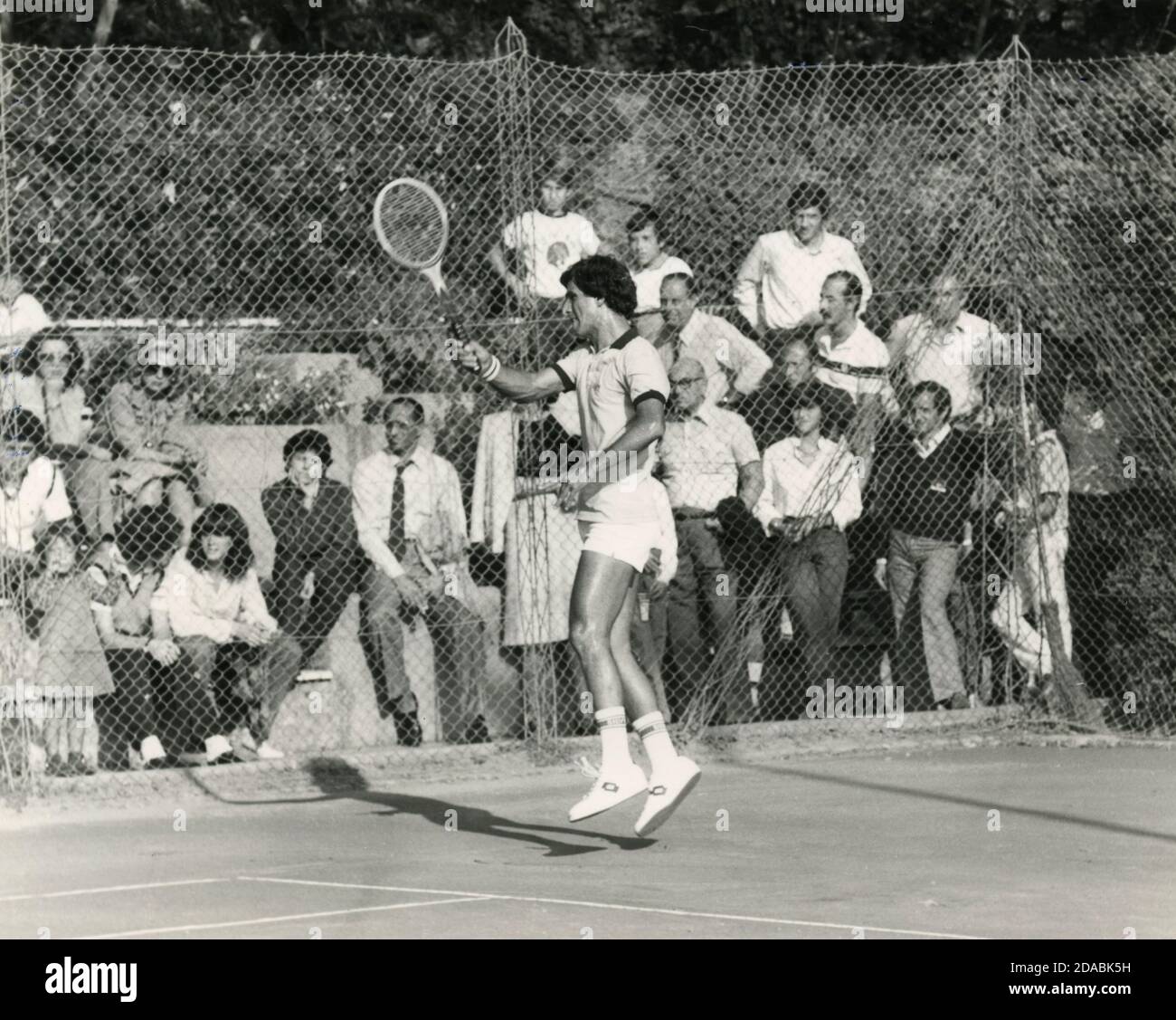 Joueur italien de tennis Vittorio Magnelli, 1981 Banque D'Images