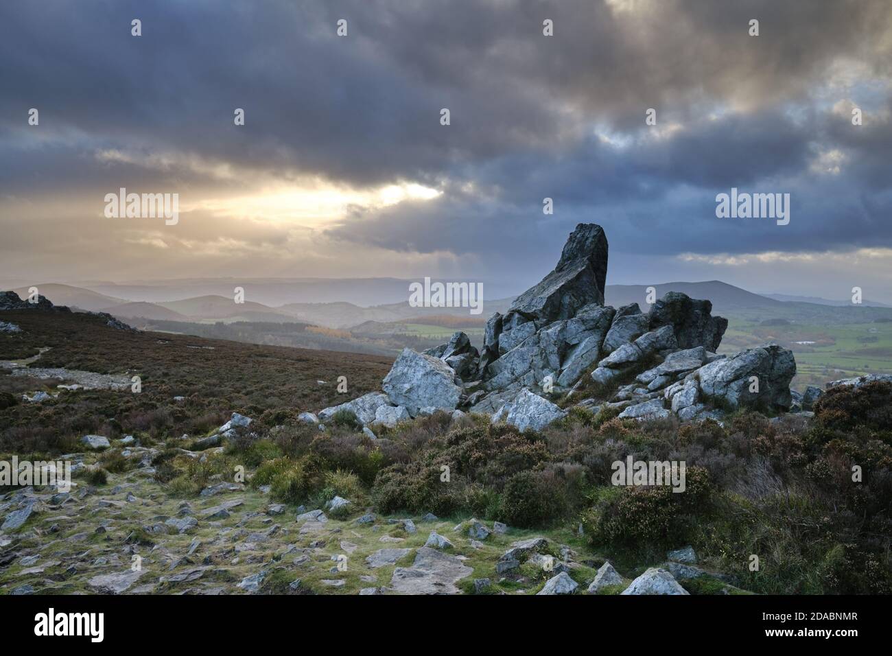 Stiperstones, Shropshire, Angleterre Banque D'Images