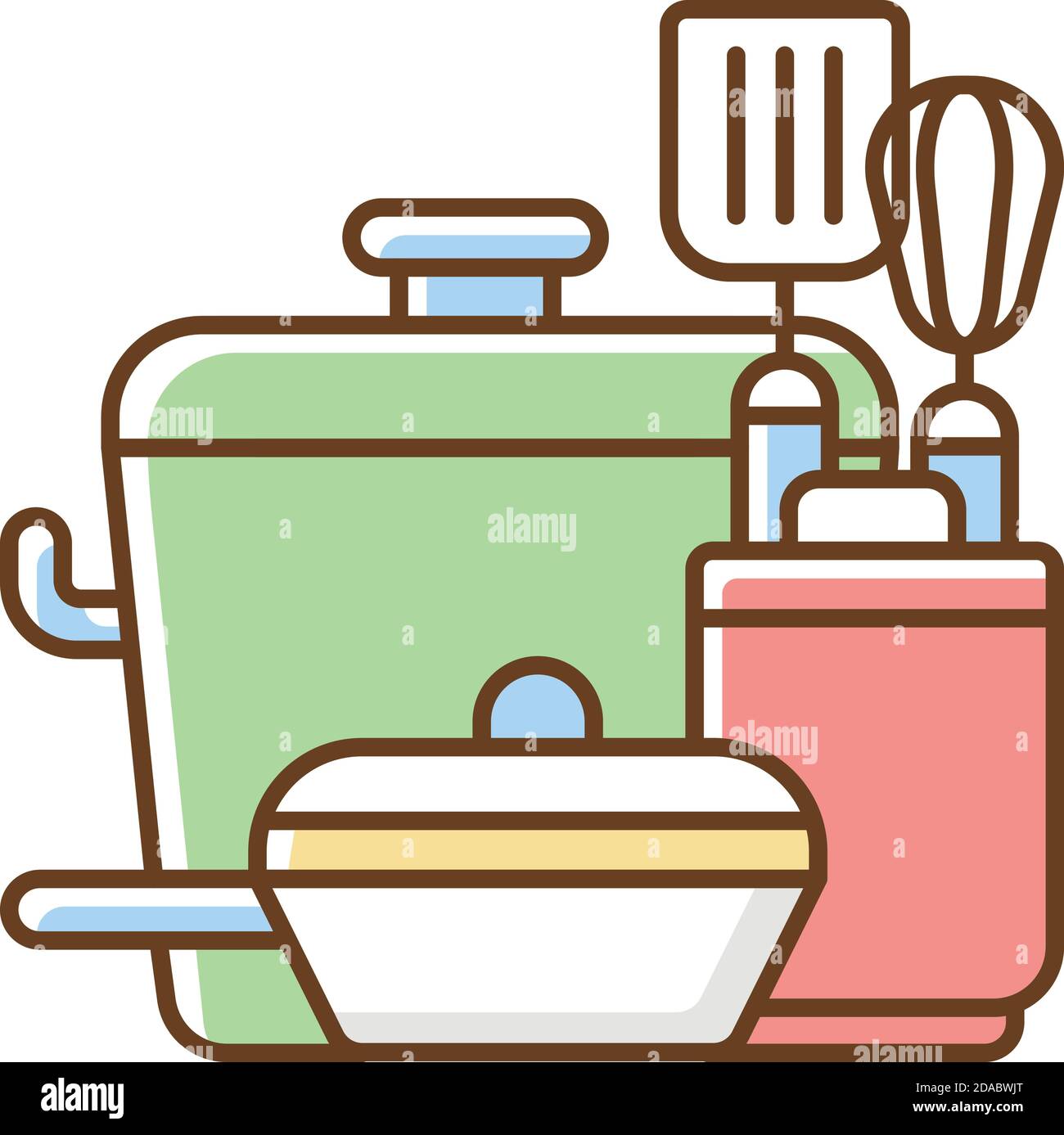 Outils de cuisine icône de couleur RVB Illustration de Vecteur