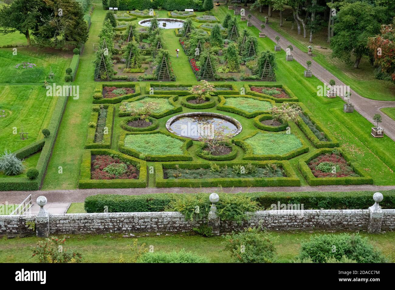 Jardins du château de Dunrobin, Scotand Banque D'Images